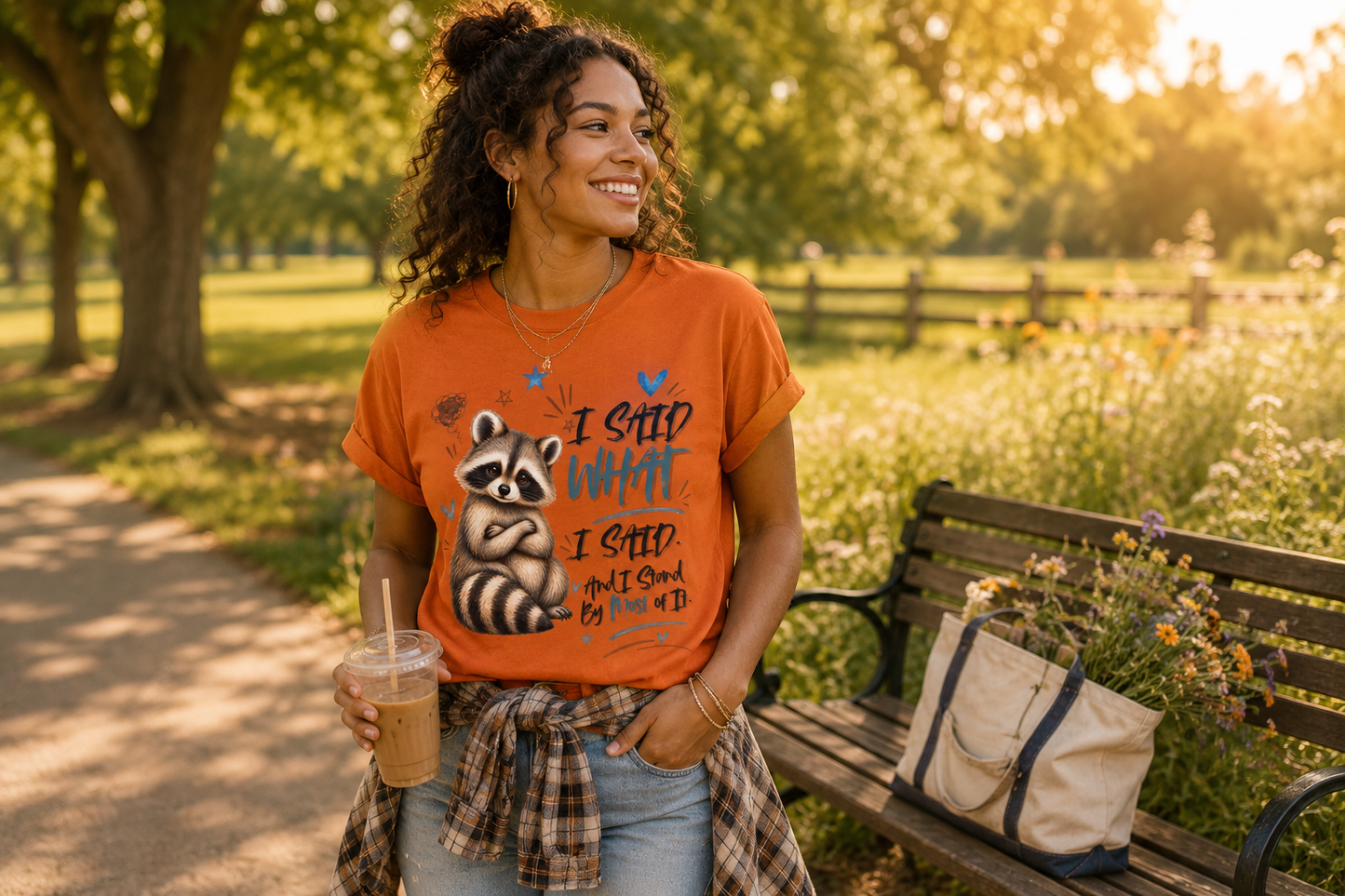 Raccoon  T-Shirt – I Said What I Said Funny Comfort Colors Shirt