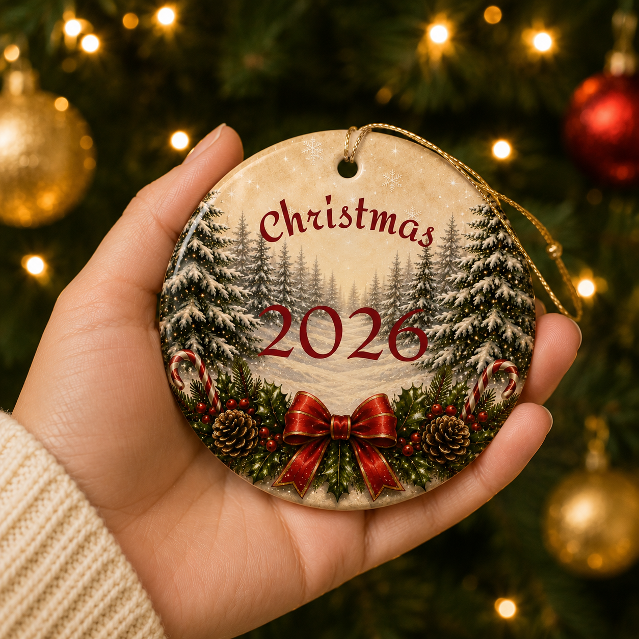 Bearded Dragon Christmas Ornament | Santa Sleigh Ceramic | Reptile Lover Gift 2026