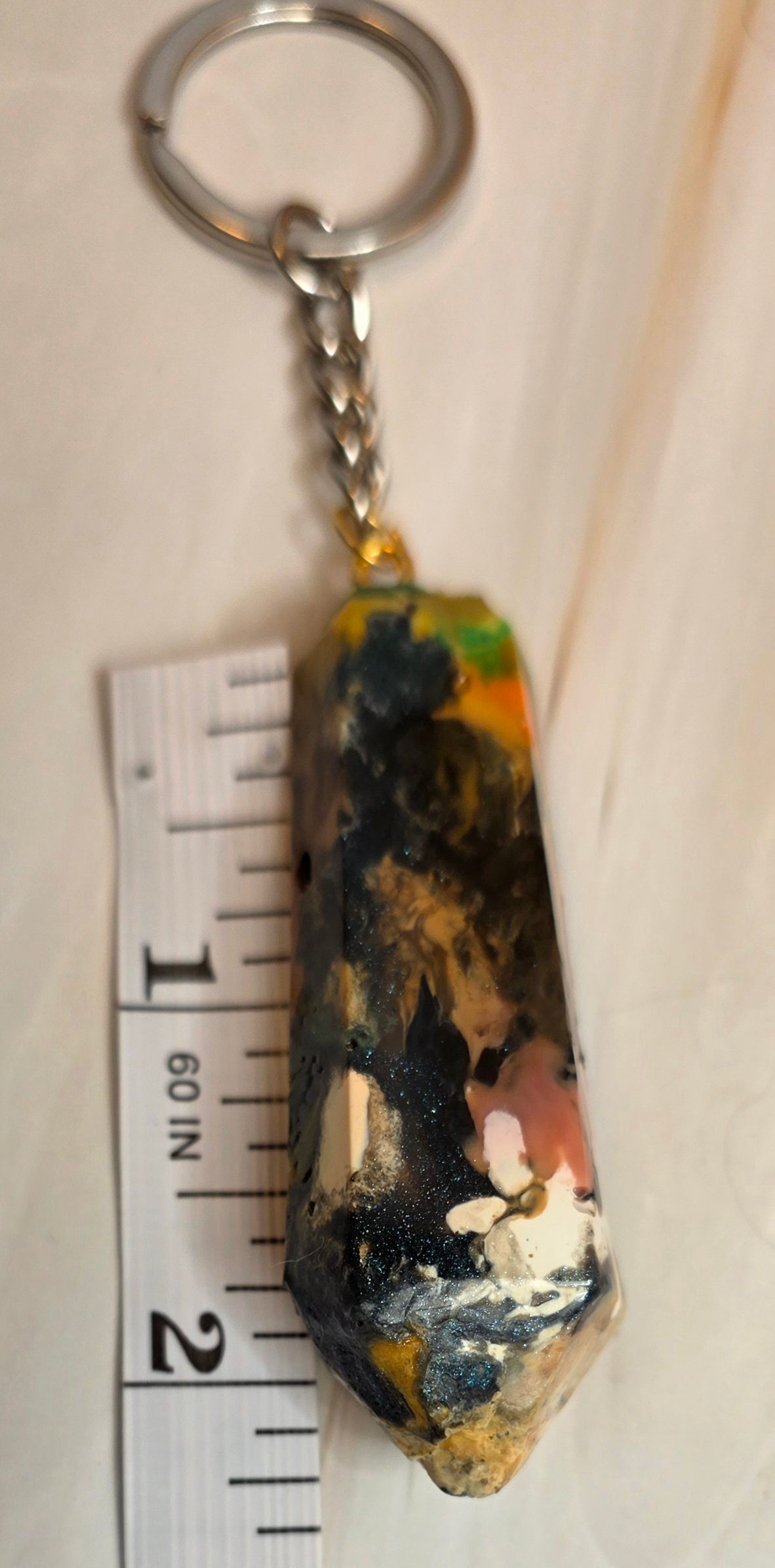 Ember Riot Keychain – Handmade Upcycled 3D Filament | One of a Kind
