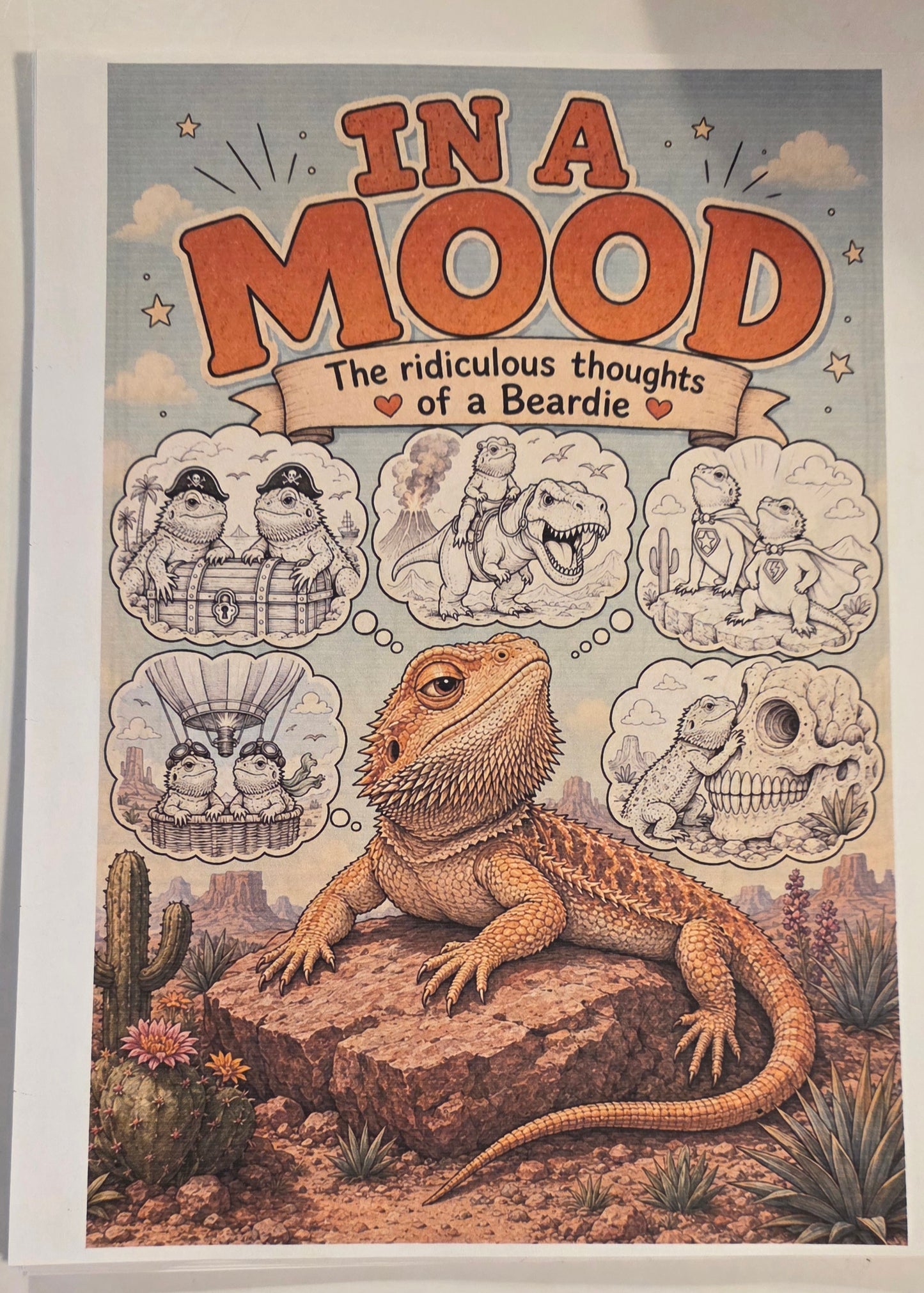 In A Mood: The Ridiculous Thoughts of a Beardie – Printable Coloring Book