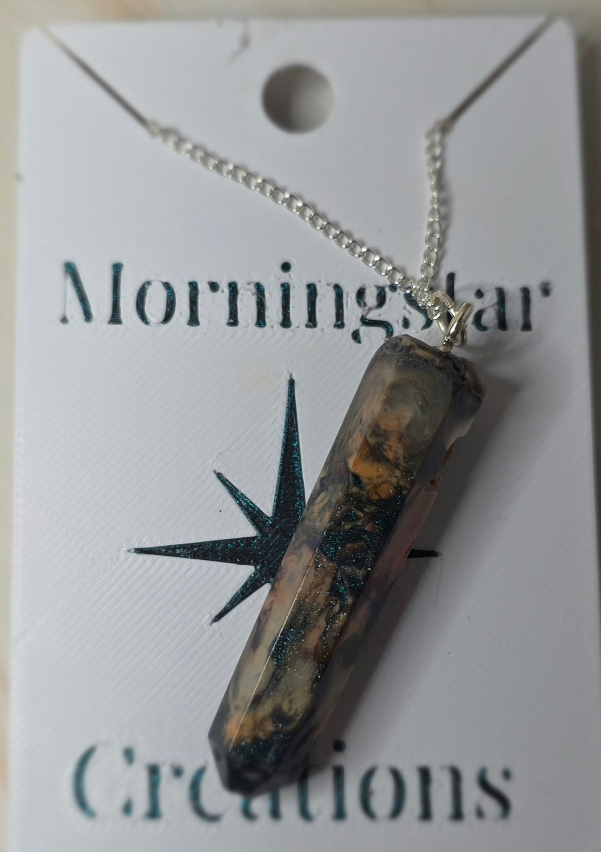 Eye of the Storm – Upcycled 3D Printer Filament Pendant Necklace