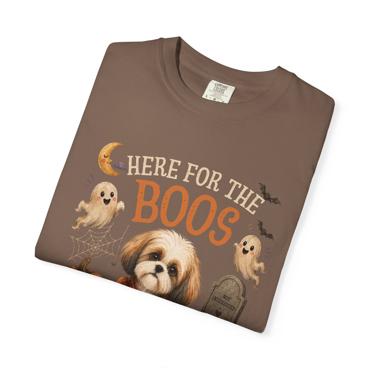 Here for the Boos. Not the People. | Funny Shih Tzu Halloween T-Shirt