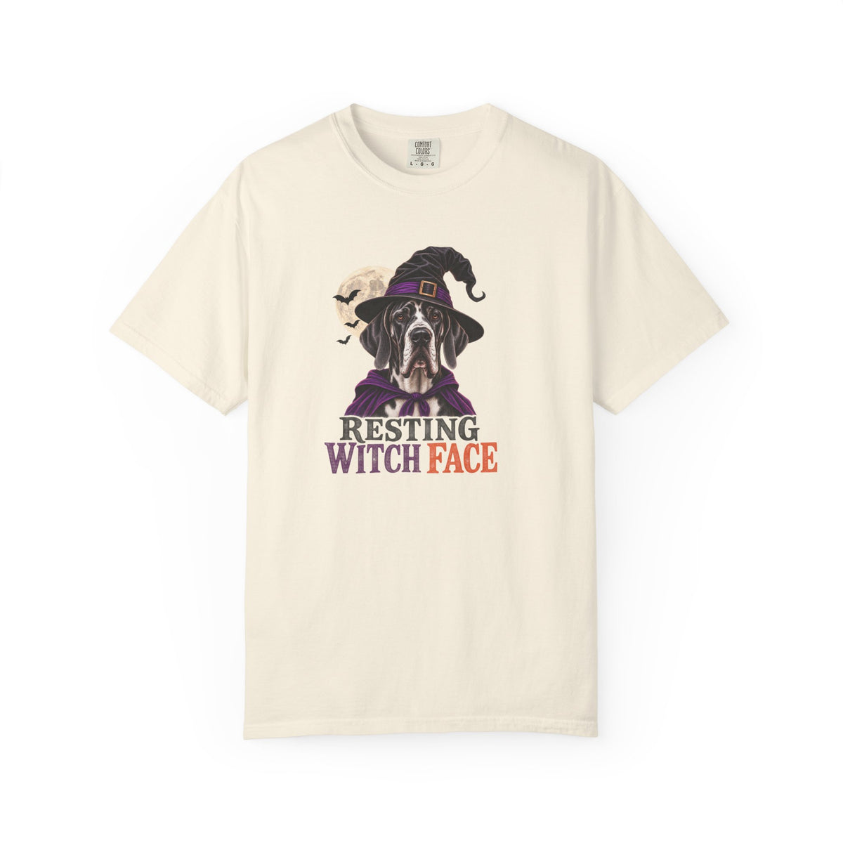 Resting Witch Face Great Dane T-Shirt – Funny Halloween Dog Tee