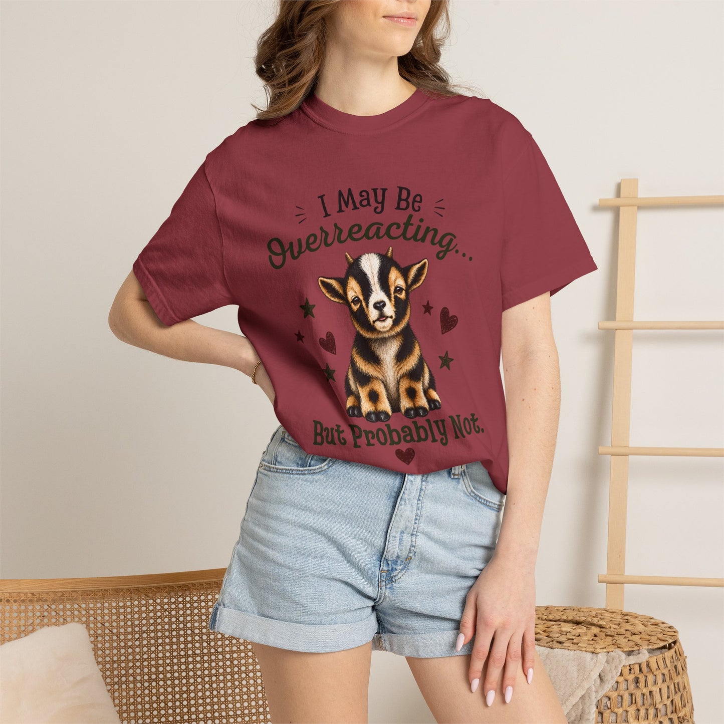 I May Be Overreacting Goat Shirt | Funny Goat Graphic Tee