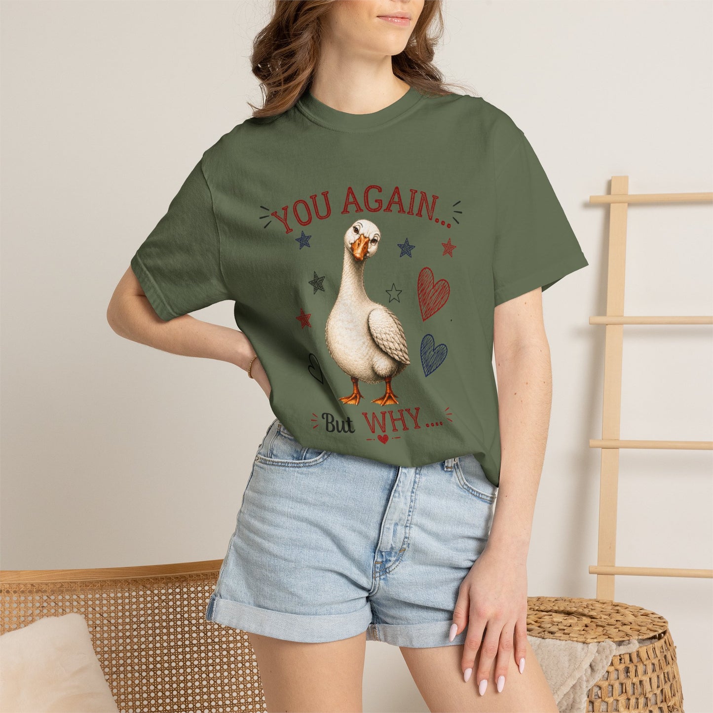 You Again But Why Goose T-Shirt – Funny Cute Bird Graphic Tee