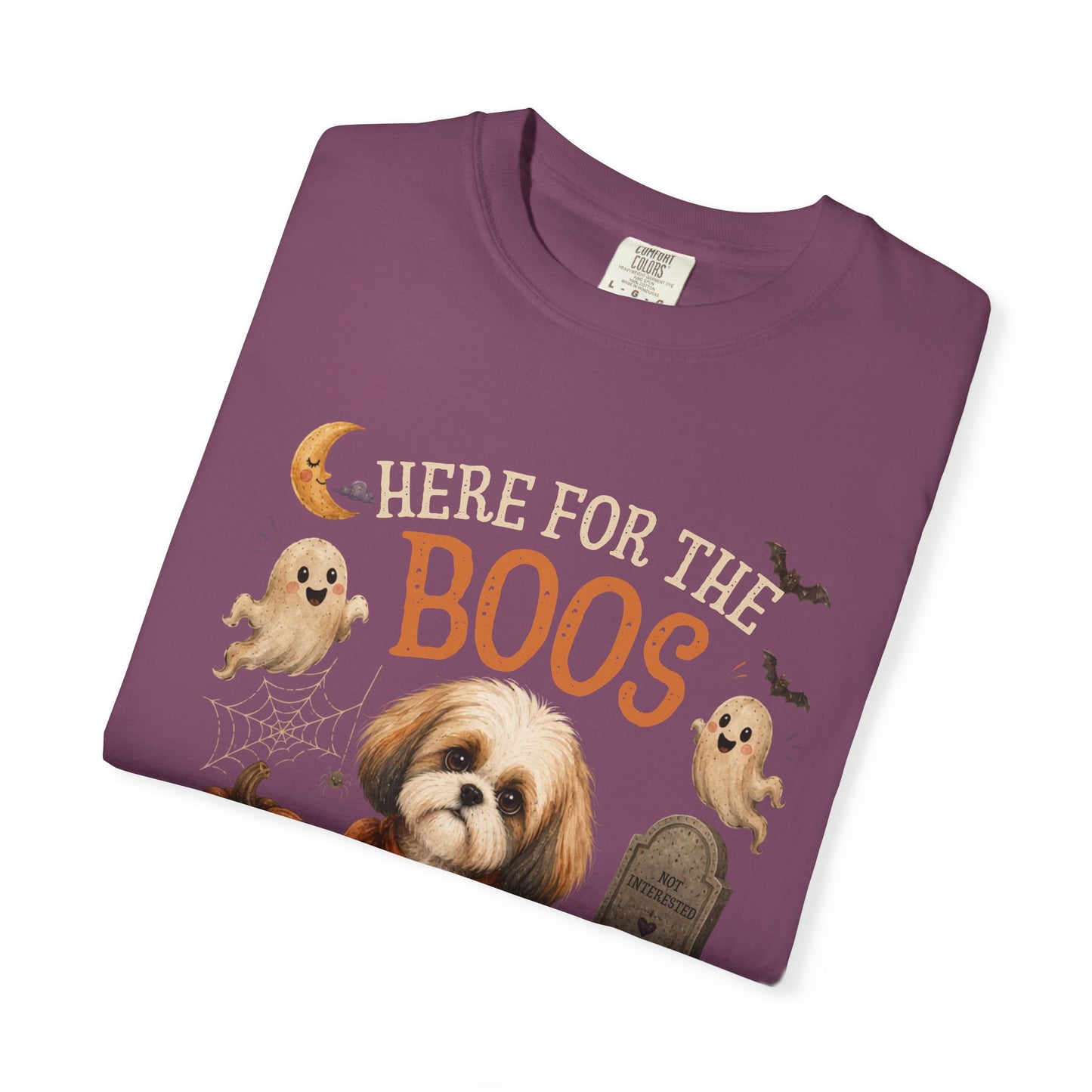 Here for the Boos. Not the People. | Funny Shih Tzu Halloween T-Shirt