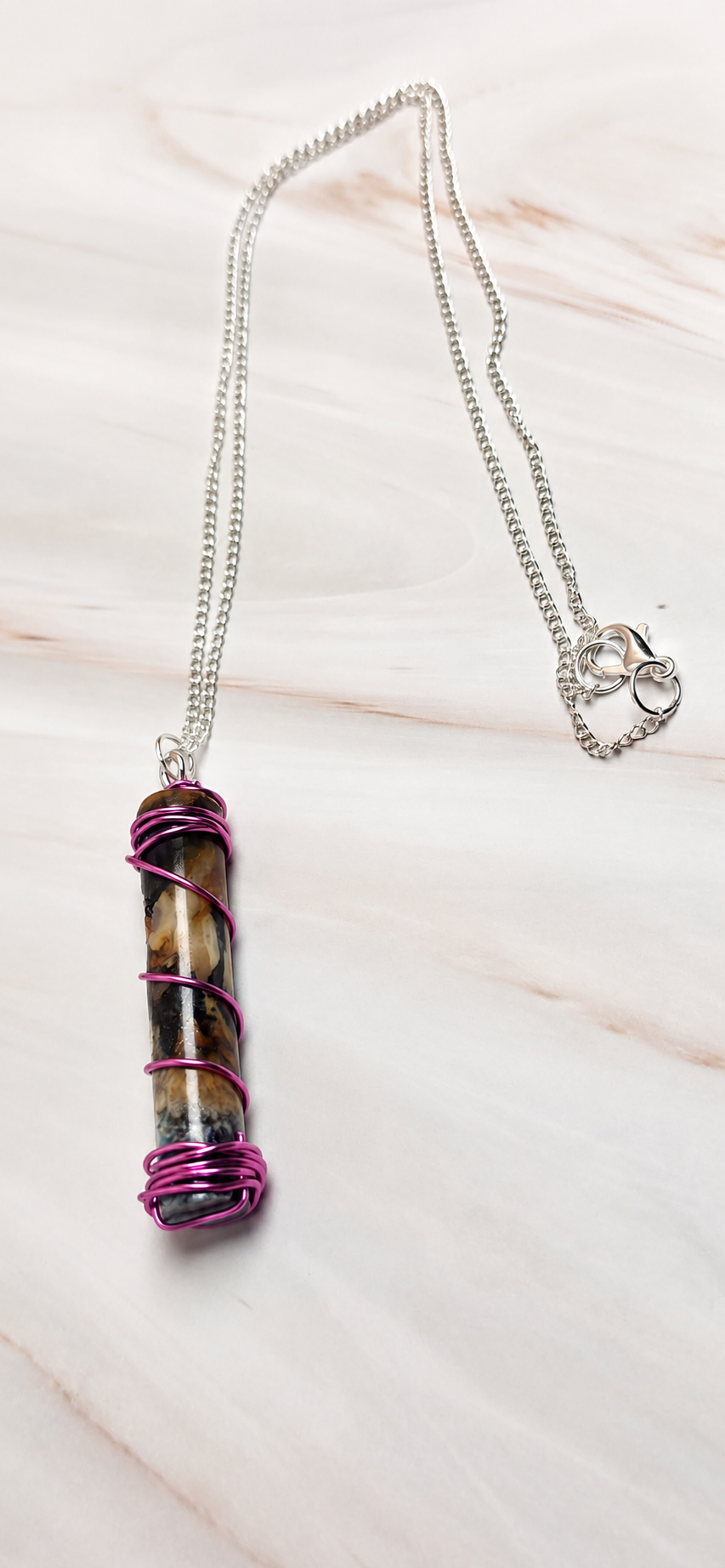 Electric Dusk — One-of-a-Kind Upcycled Filament Pendant Necklace