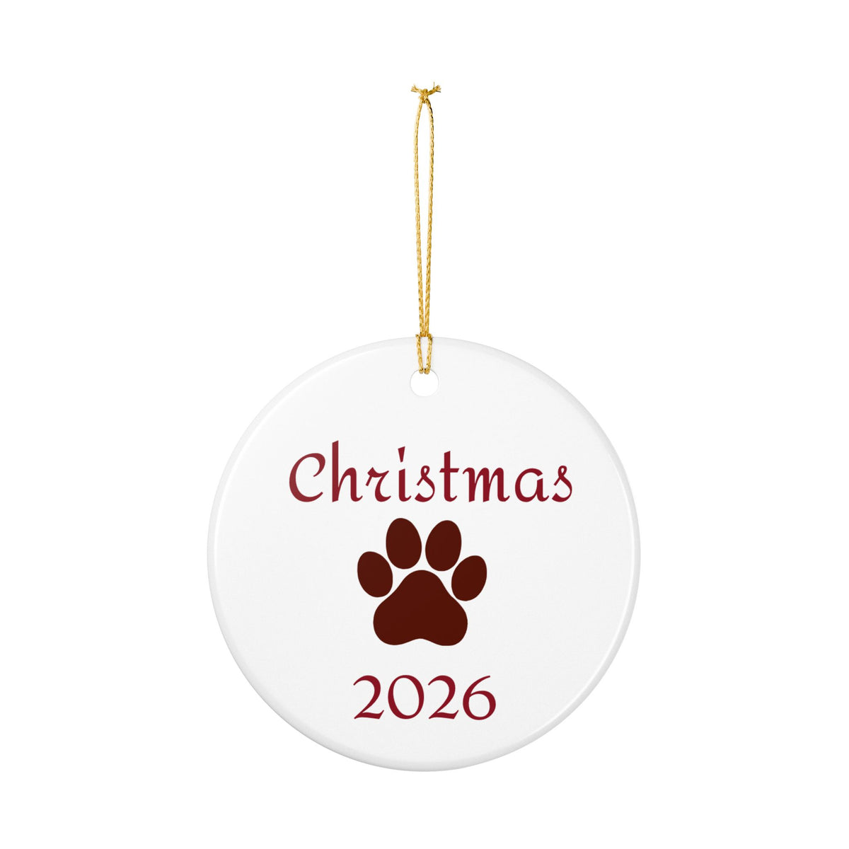Personalized Tibetan Mastiff Ceramic Christmas 2026 Ornament