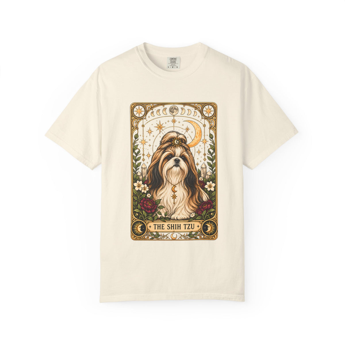 Shih Tzu Tarot Card Double-Sided T-Shirt