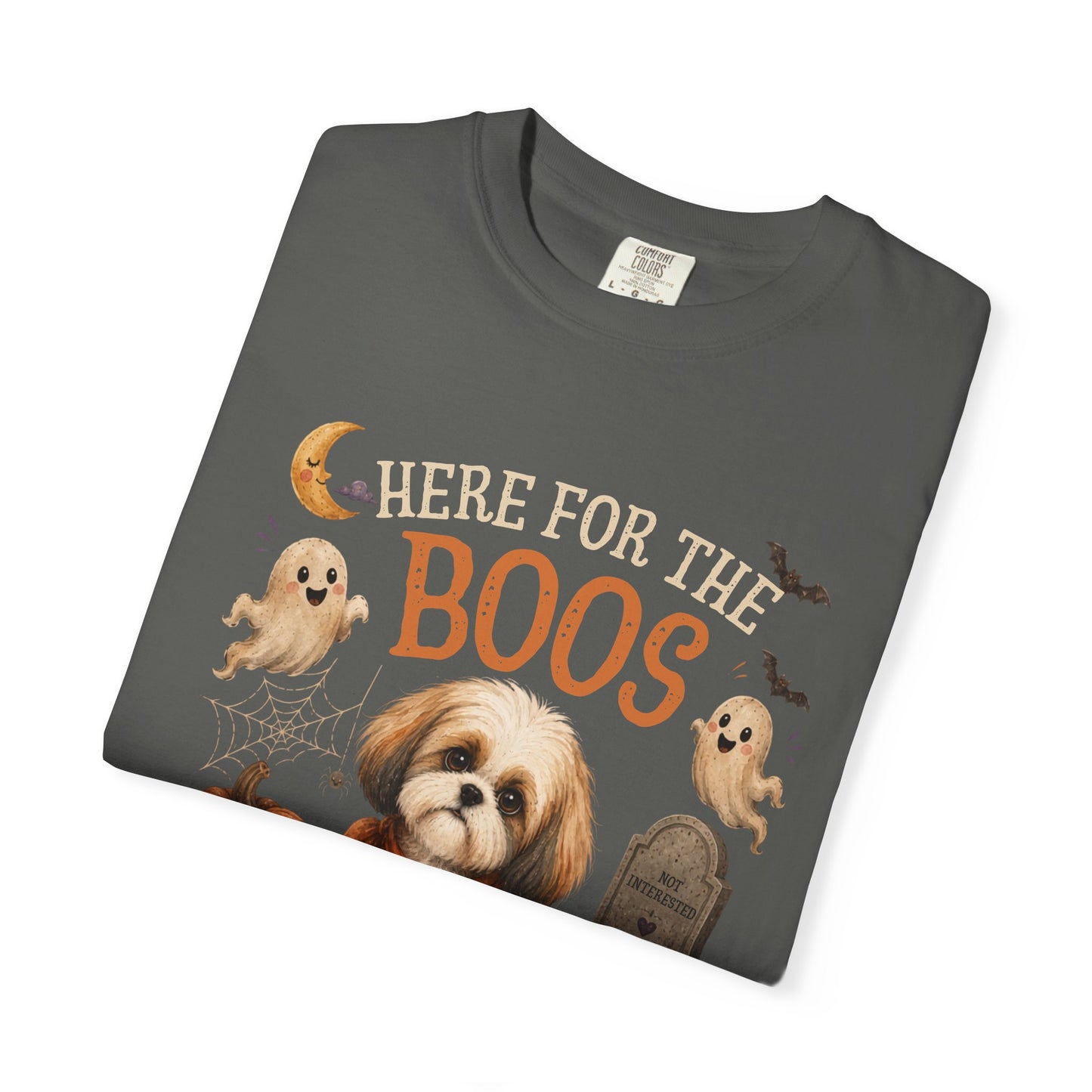Here for the Boos. Not the People. | Funny Shih Tzu Halloween T-Shirt