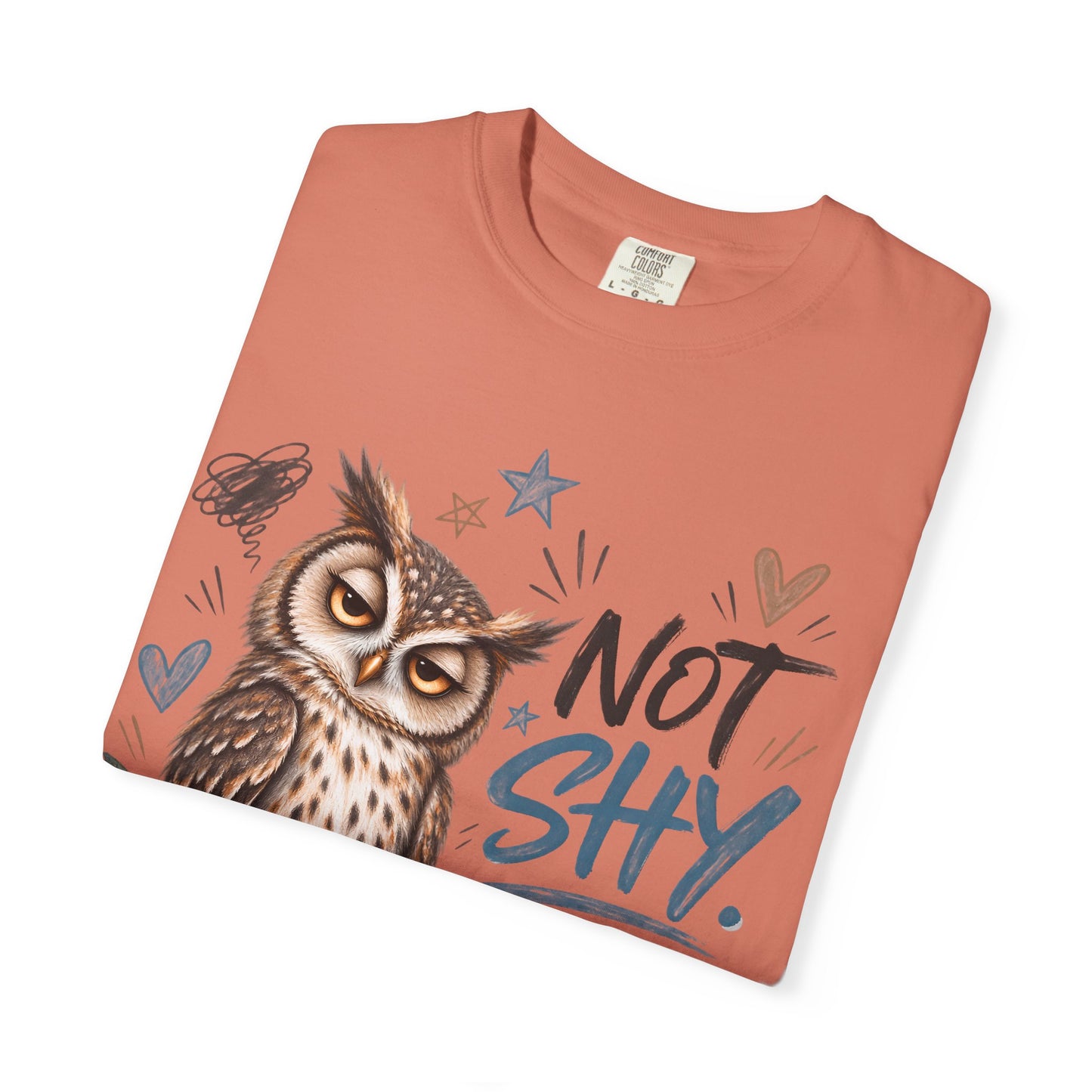 Not Shy Owl T-Shirt — 'Not Shy, Just Uninterested' Graphic Tee