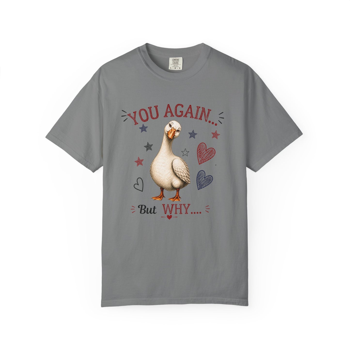 You Again But Why Goose T-Shirt – Funny Cute Bird Graphic Tee