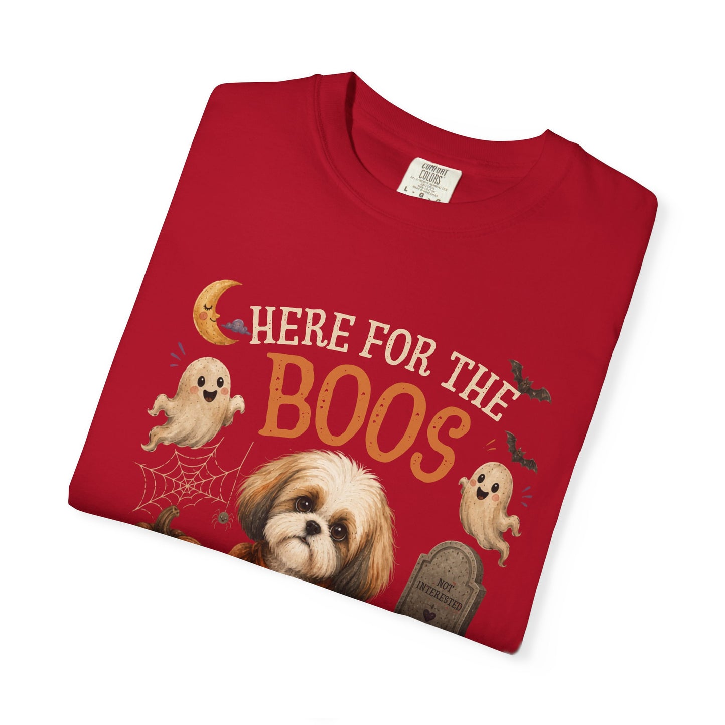 Here for the Boos. Not the People. | Funny Shih Tzu Halloween T-Shirt