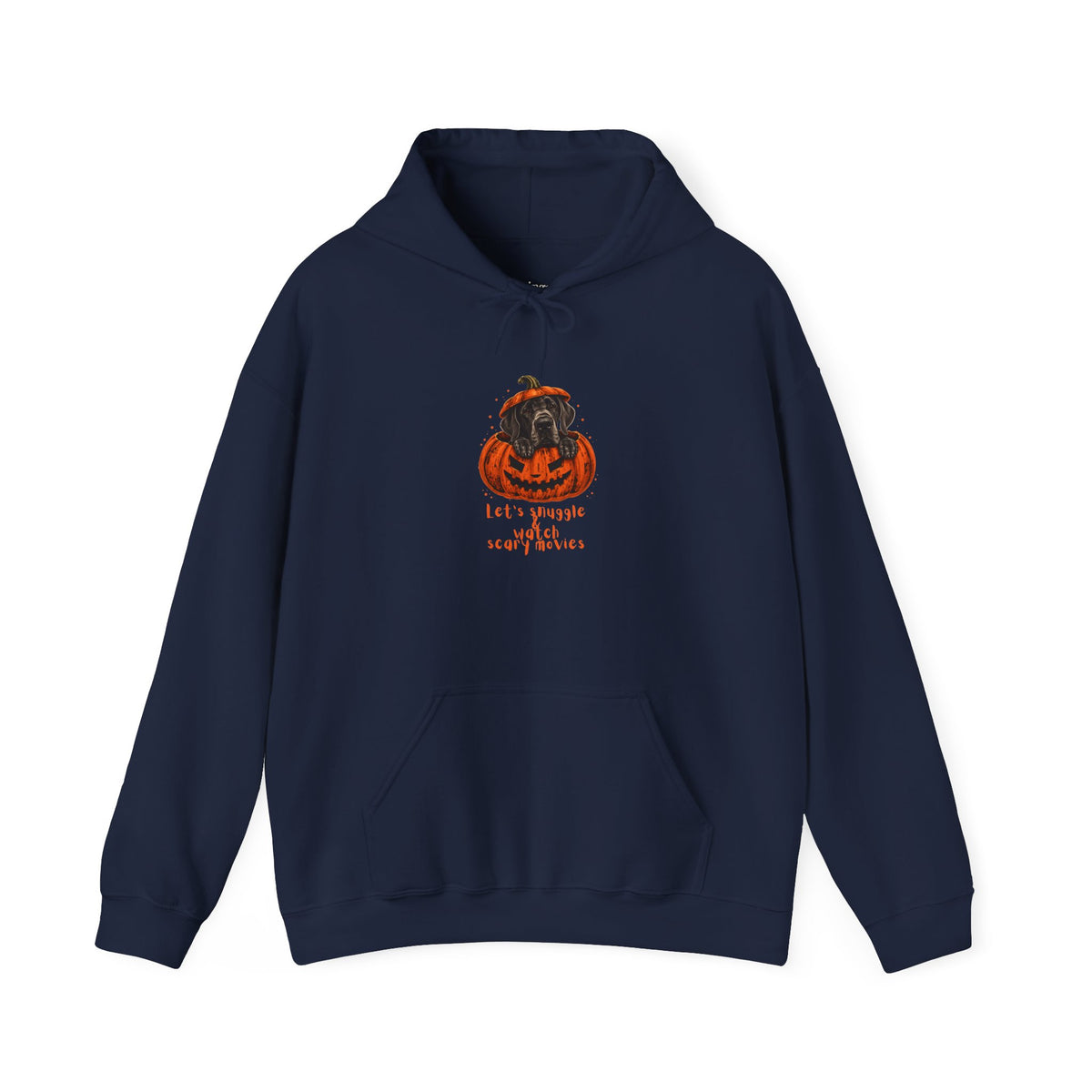 Let’s Snuggle & Watch Scary Movies Great Dane Halloween Hoodie
