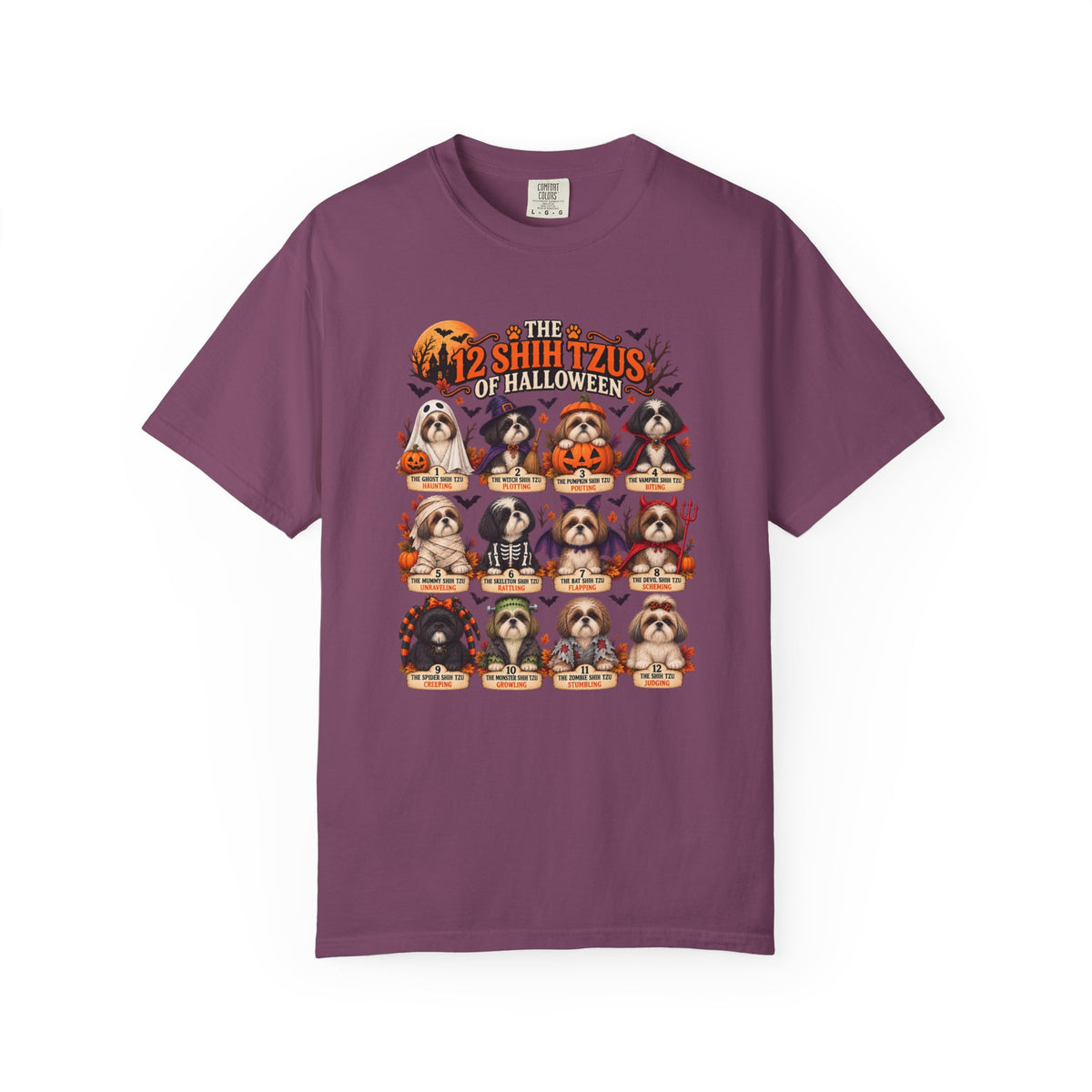 The 12 Shih Tzus of Halloween – Comfort Colors Shih Tzu T-Shirt