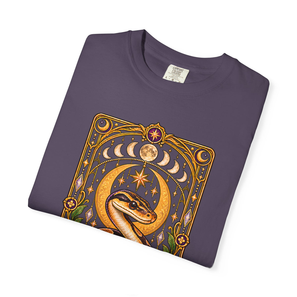 Ball Python Tarot T-Shirt – The Snake Celestial Graphic Tee