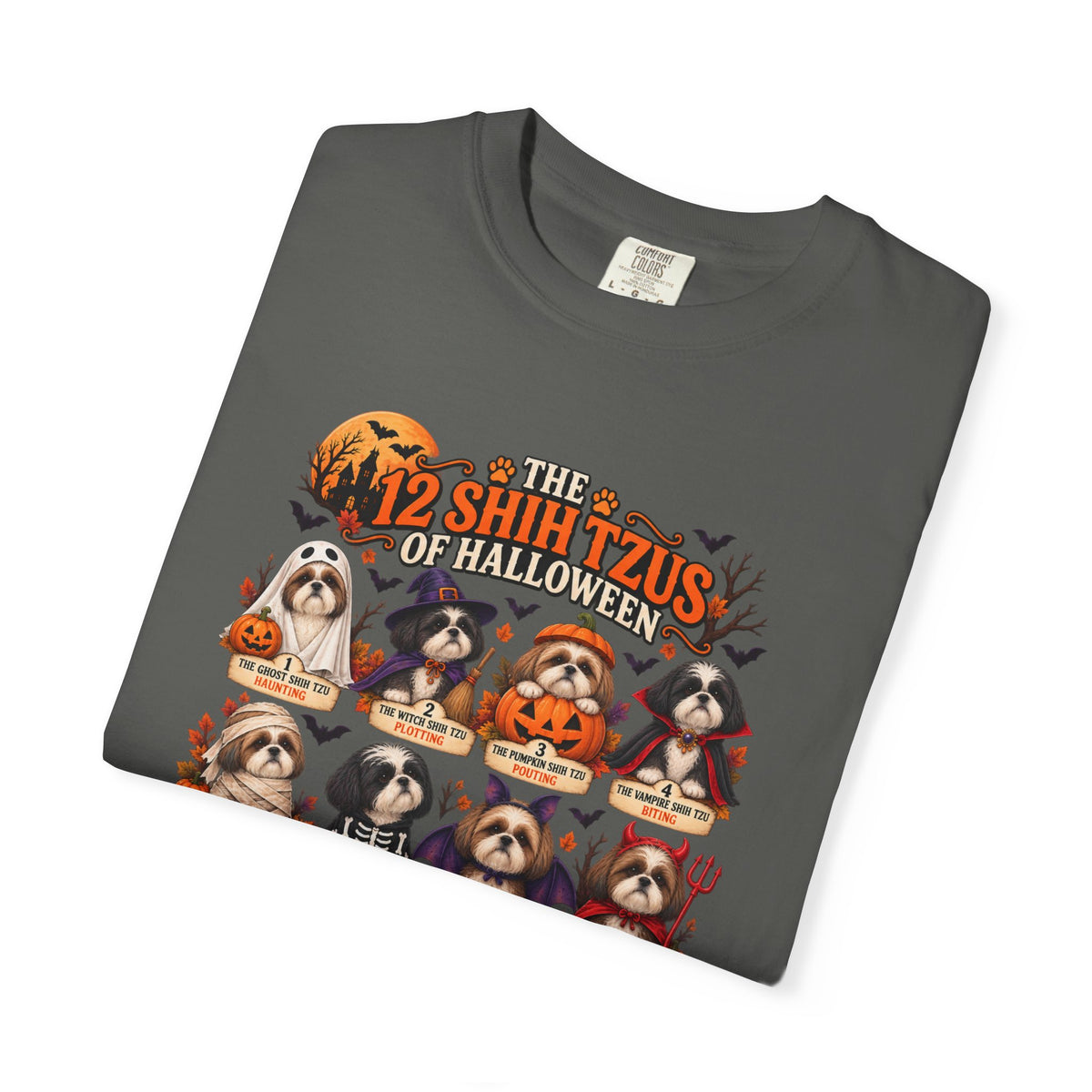 The 12 Shih Tzus of Halloween – Comfort Colors Shih Tzu T-Shirt