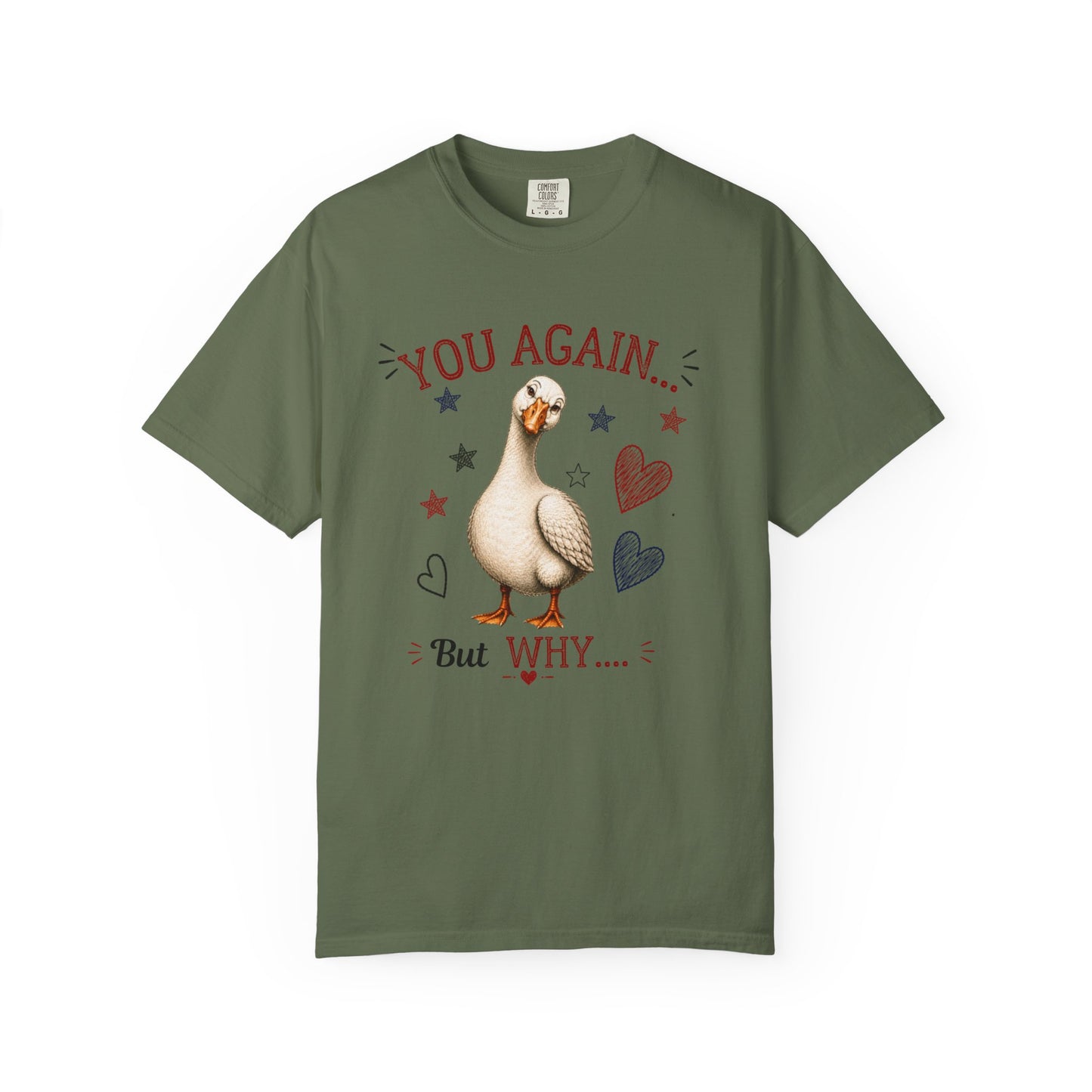 You Again But Why Goose T-Shirt – Funny Cute Bird Graphic Tee