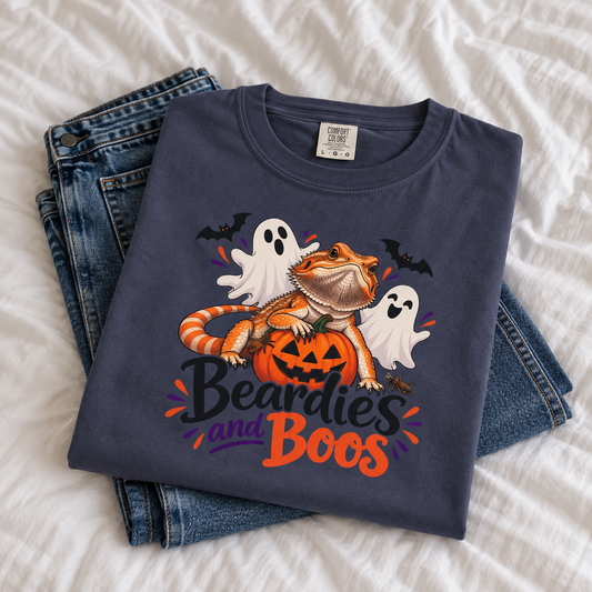 Beardies & Boos T-Shirt – Halloween Bearded Dragon Comfort Colors Tee