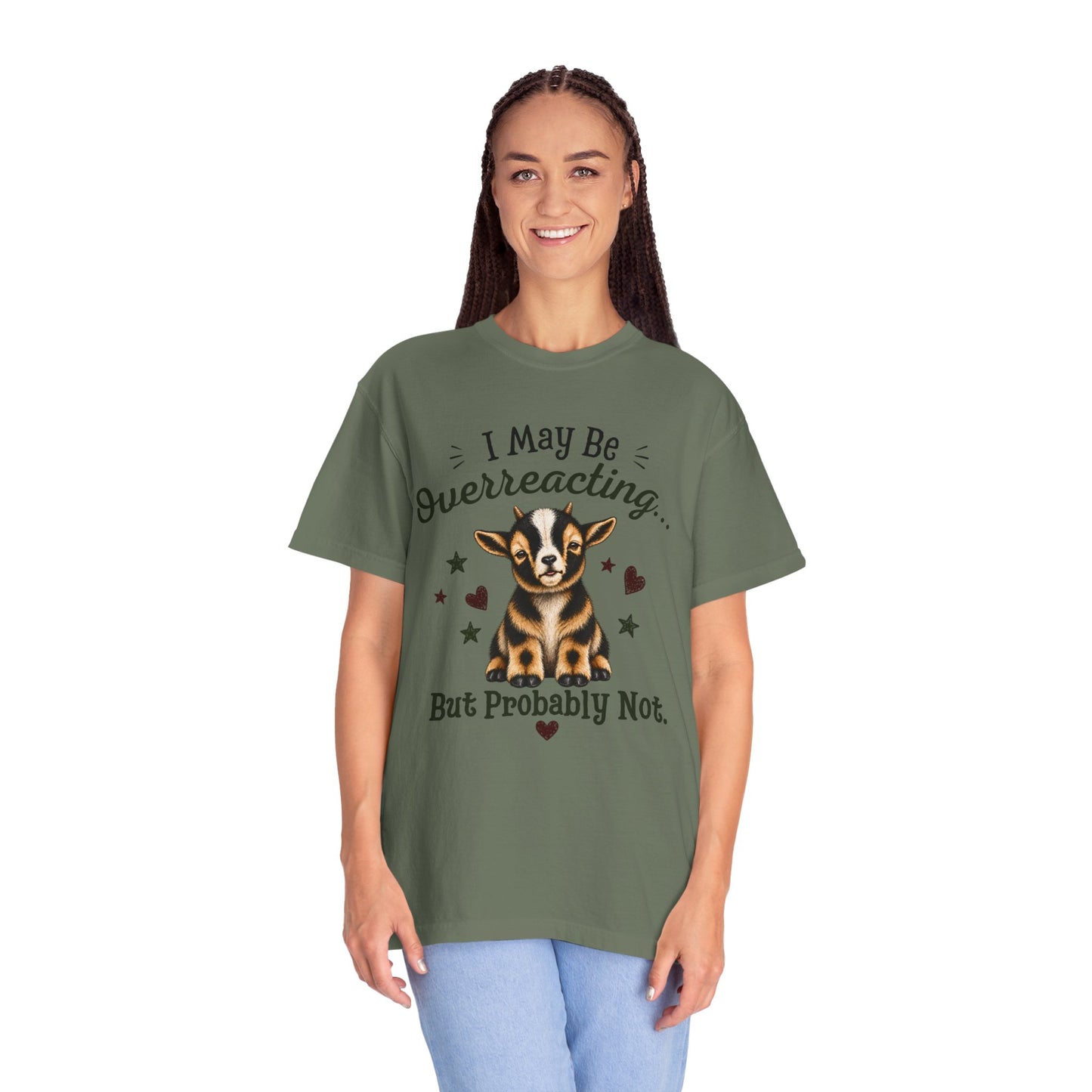 I May Be Overreacting Goat Shirt | Funny Goat Graphic Tee