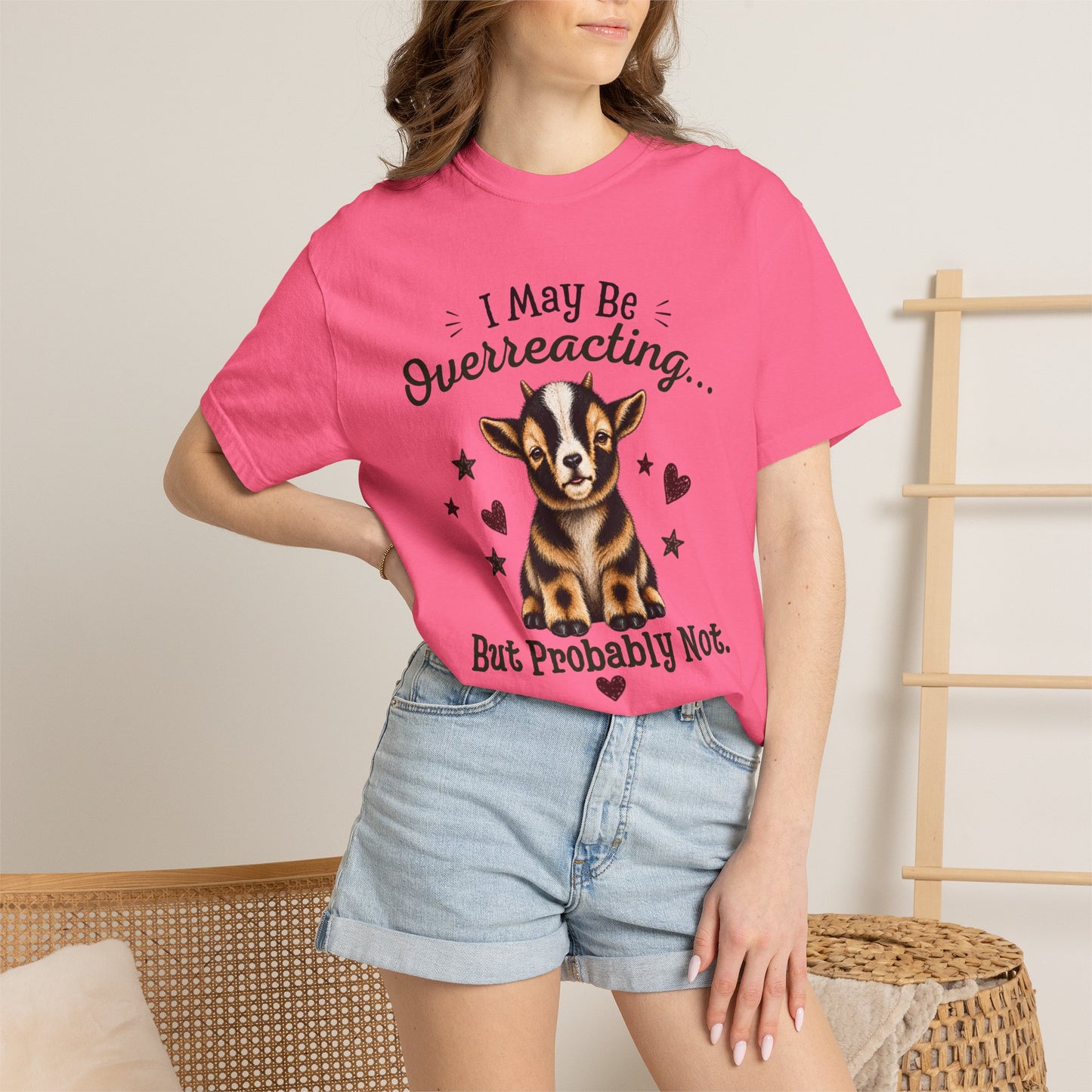 I May Be Overreacting Goat Shirt | Funny Goat Graphic Tee