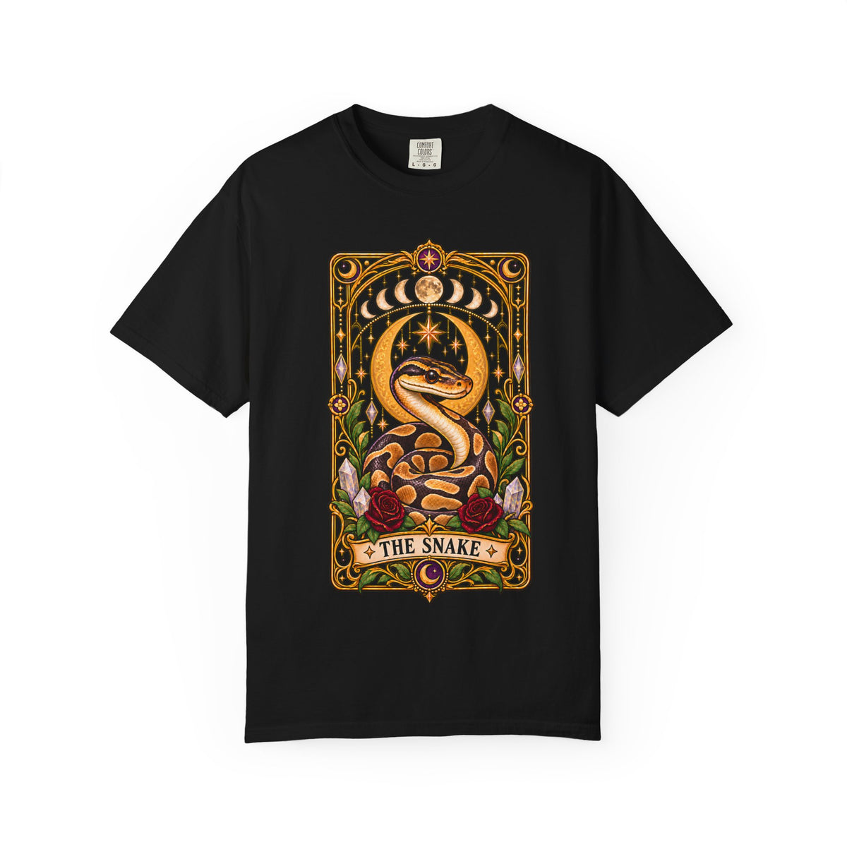 Ball Python Tarot T-Shirt – The Snake Celestial Graphic Tee