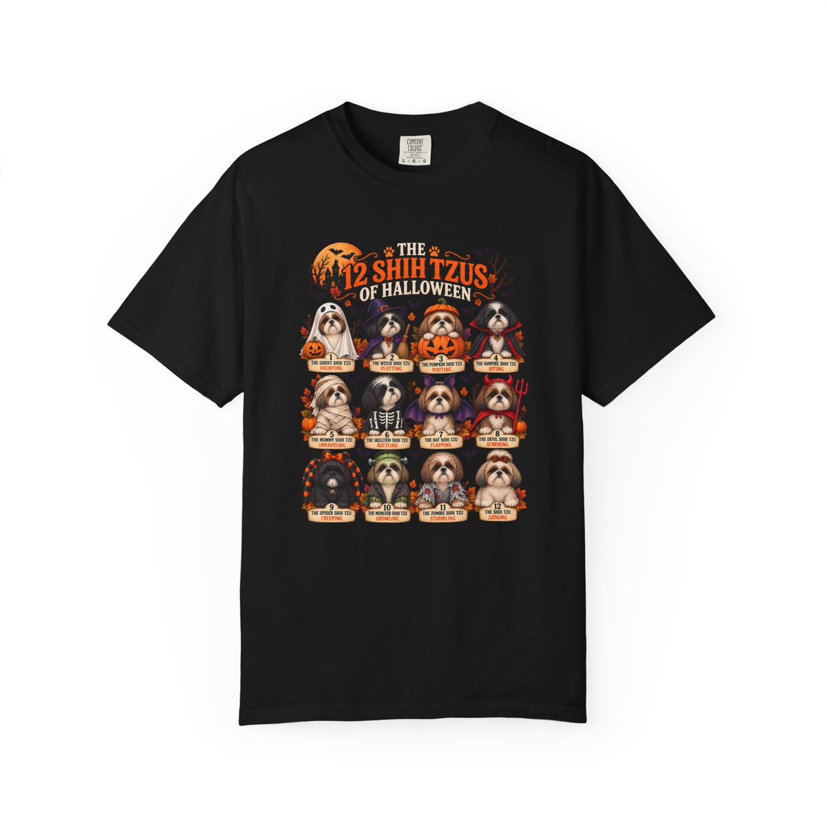 The 12 Shih Tzus of Halloween – Comfort Colors Shih Tzu T-Shirt
