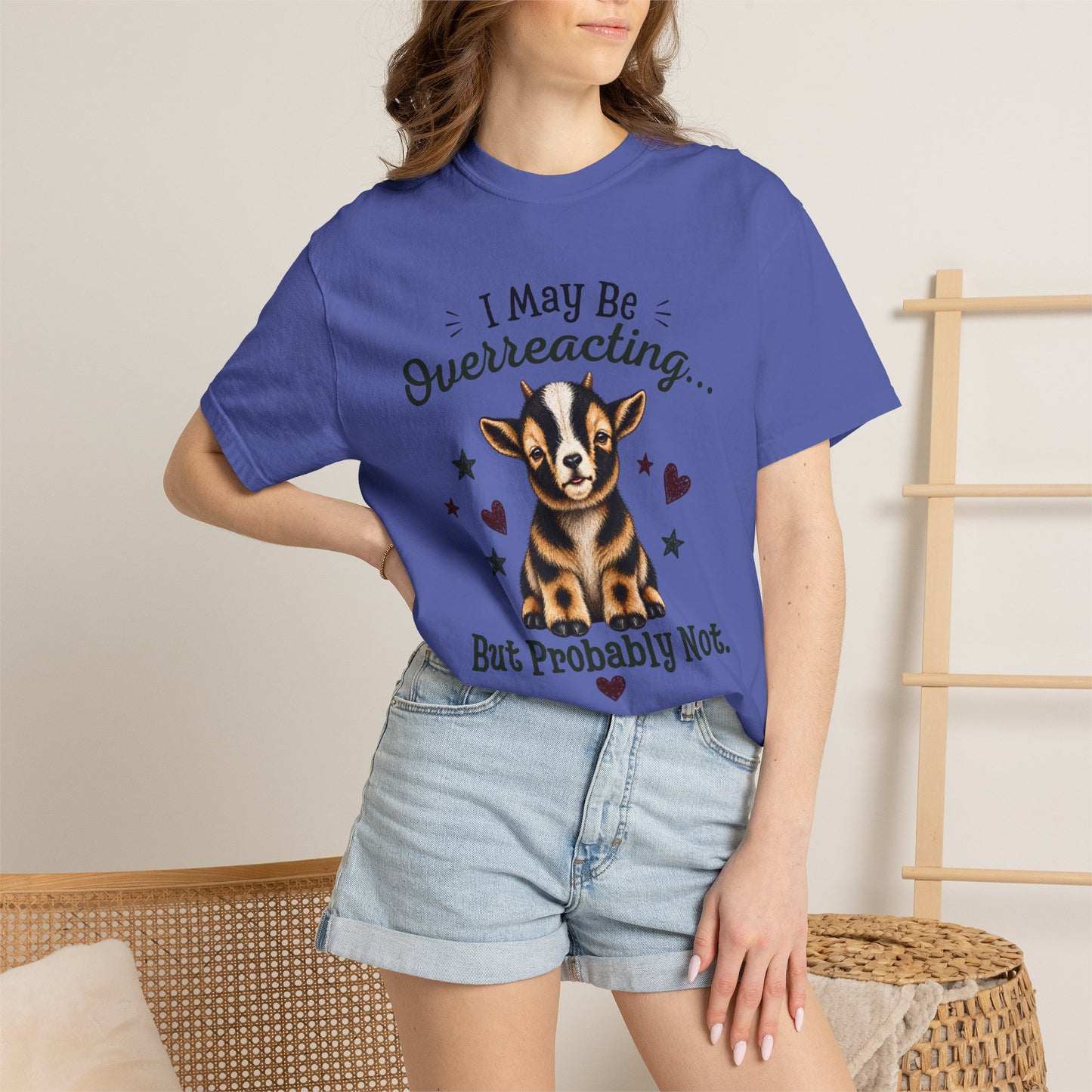 I May Be Overreacting Goat Shirt | Funny Goat Graphic Tee