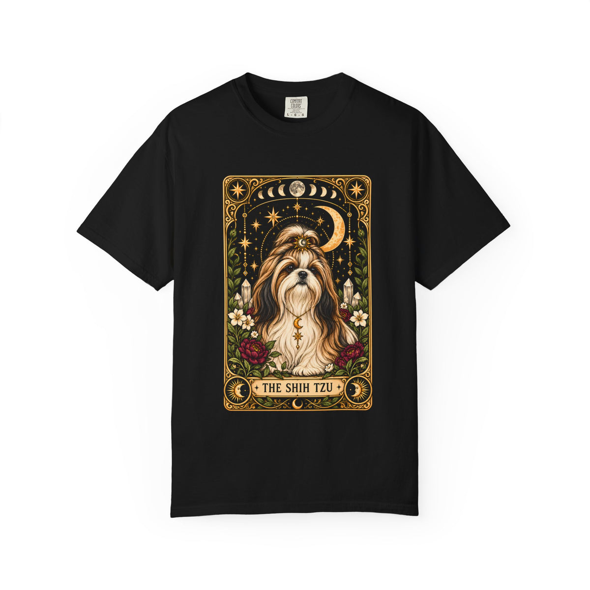 Shih Tzu Tarot Card Double-Sided T-Shirt