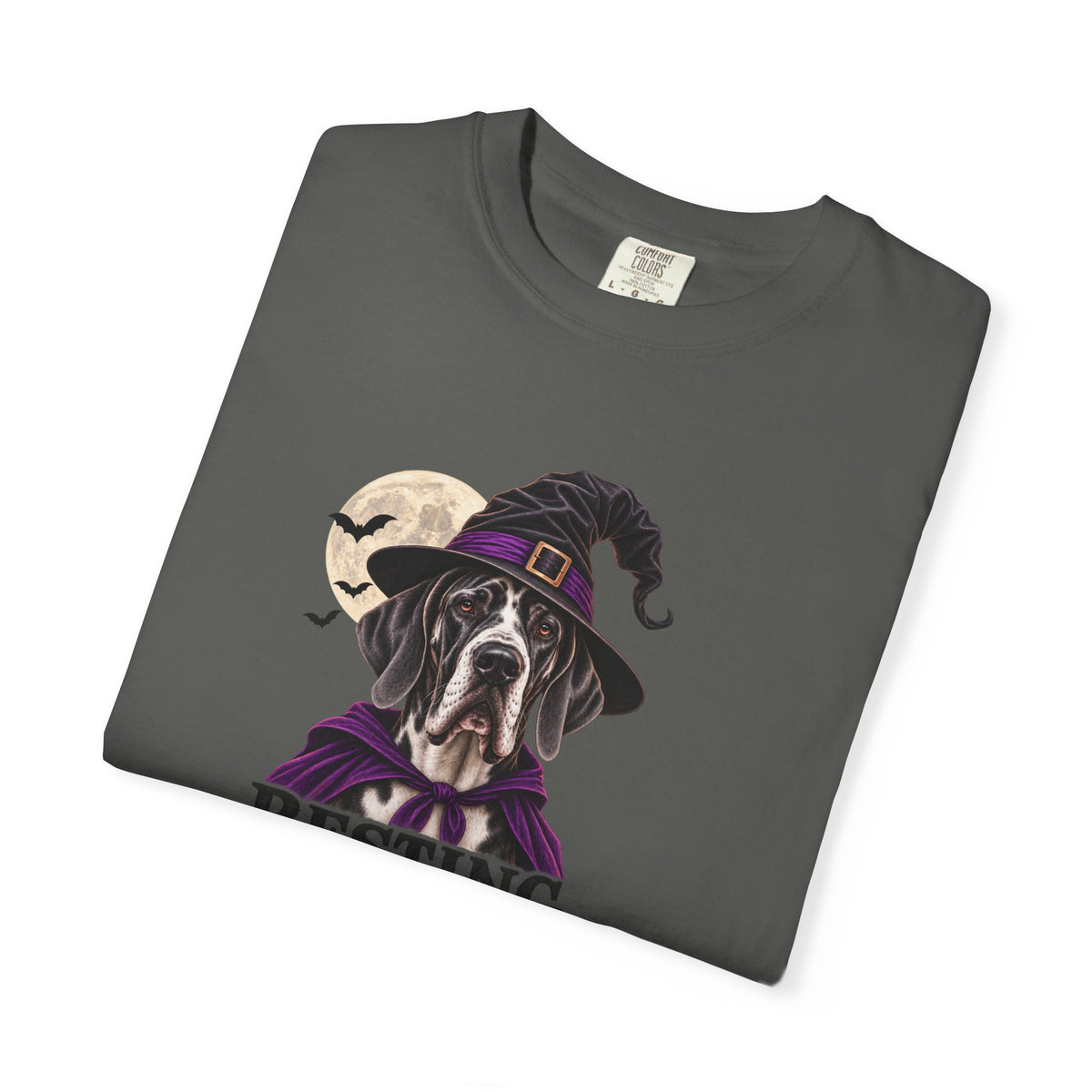 Resting Witch Face Great Dane T-Shirt – Funny Halloween Dog Tee