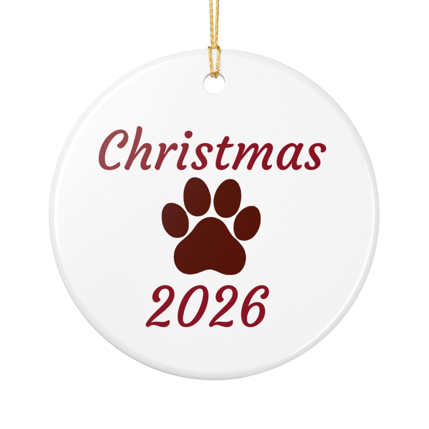 Personalized Great Dane Christmas Ornament 2026 | Black & White Ceramic Dog Ornament