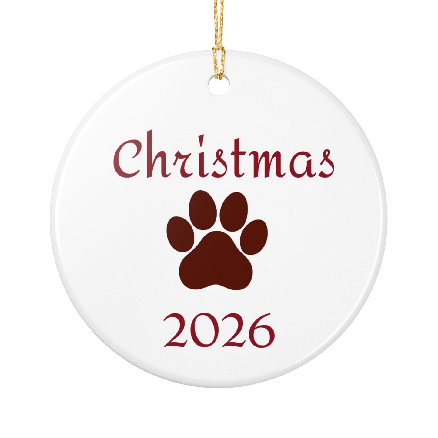 Personalized Tibetan Mastiff Ceramic Christmas 2026 Ornament