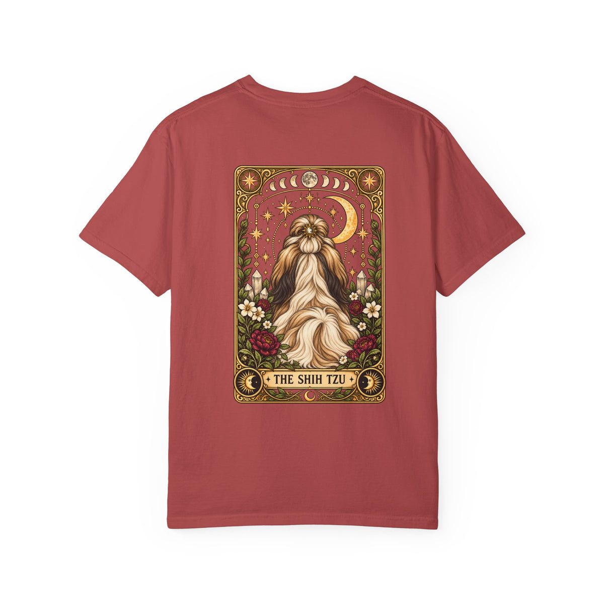 Shih Tzu Tarot Card Double-Sided T-Shirt
