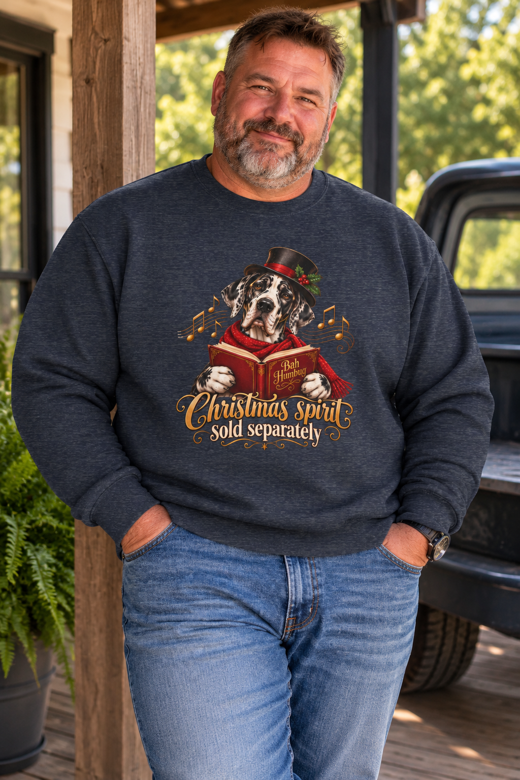 Christmas Spirit Sold Separately, Great Dane Holiday Sweatshirt