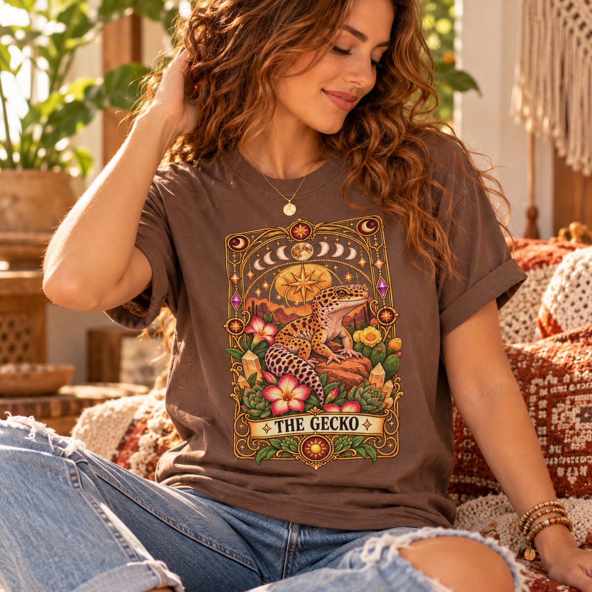 The Gecko Tarot Card Shirt – Celestial Leopard Gecko Tee