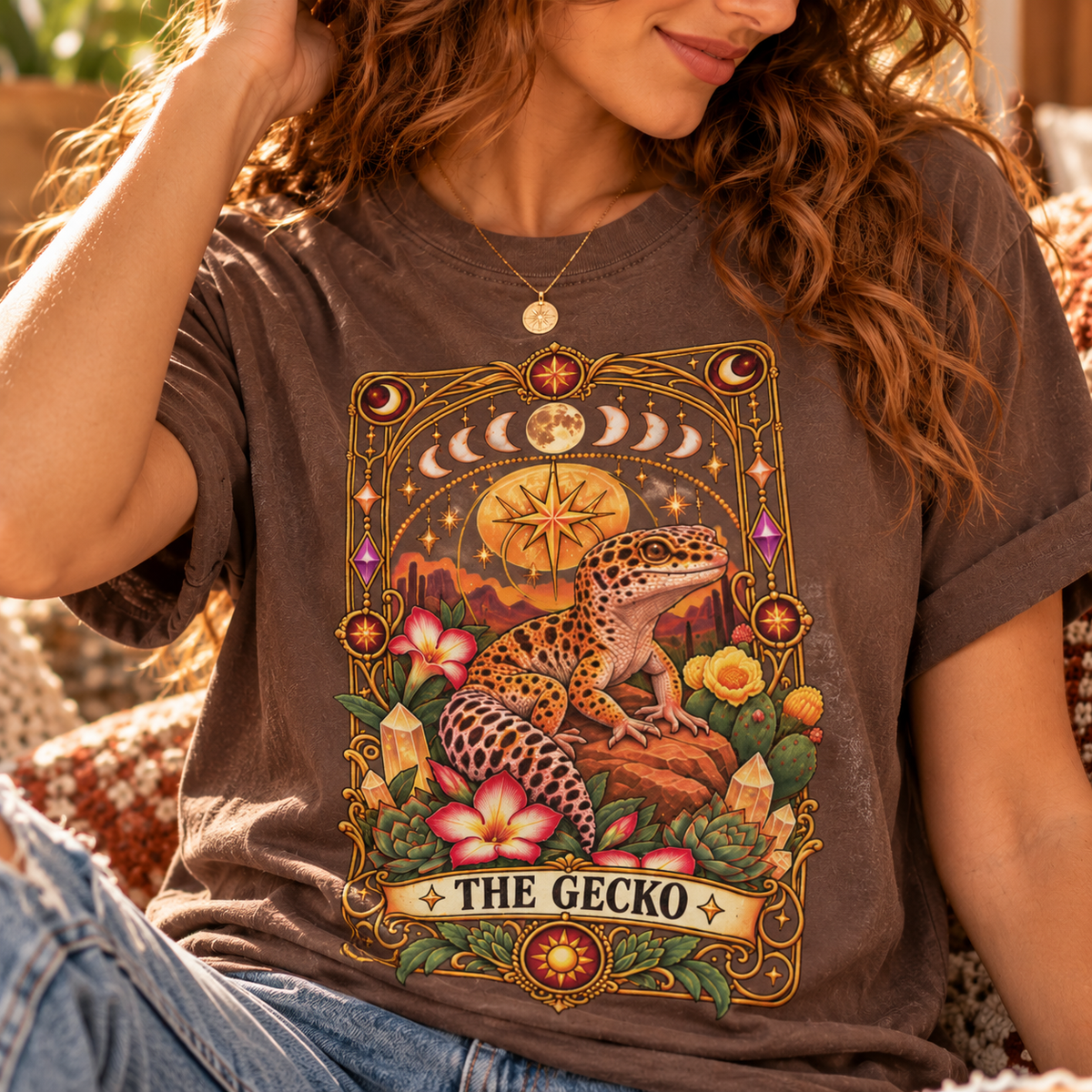 The Gecko Tarot Card Shirt – Celestial Leopard Gecko Tee