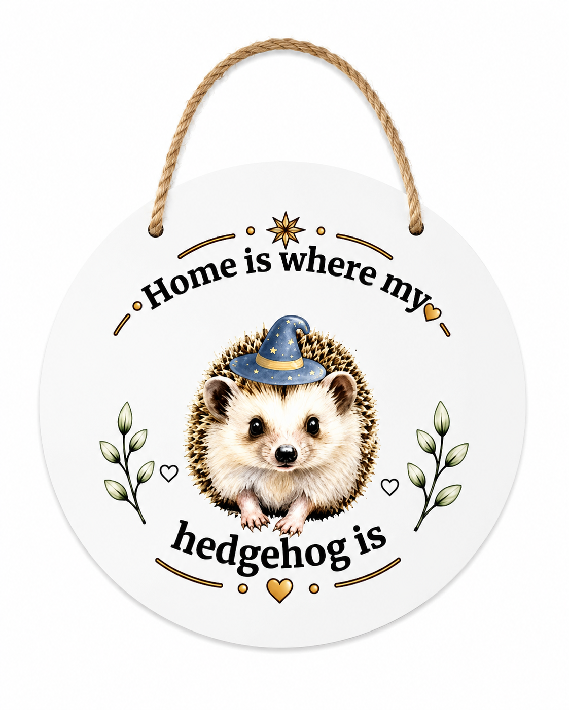 Home Is Where My Hedgehog Is  – Interchangeable Seasonal Door Hanger