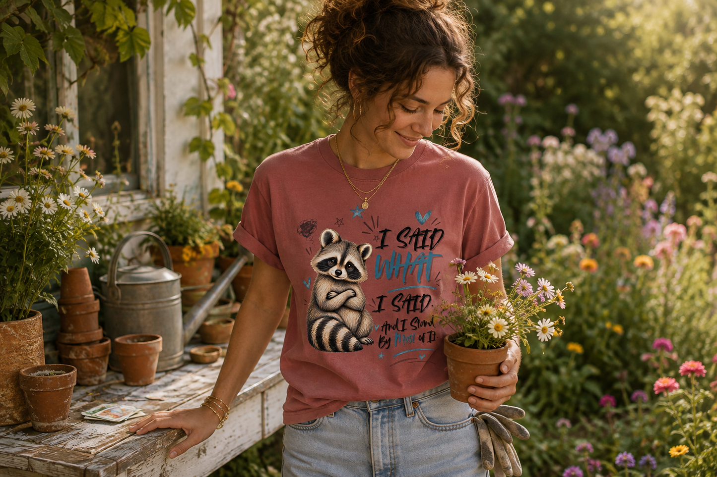 Raccoon  T-Shirt – I Said What I Said Funny Comfort Colors Shirt