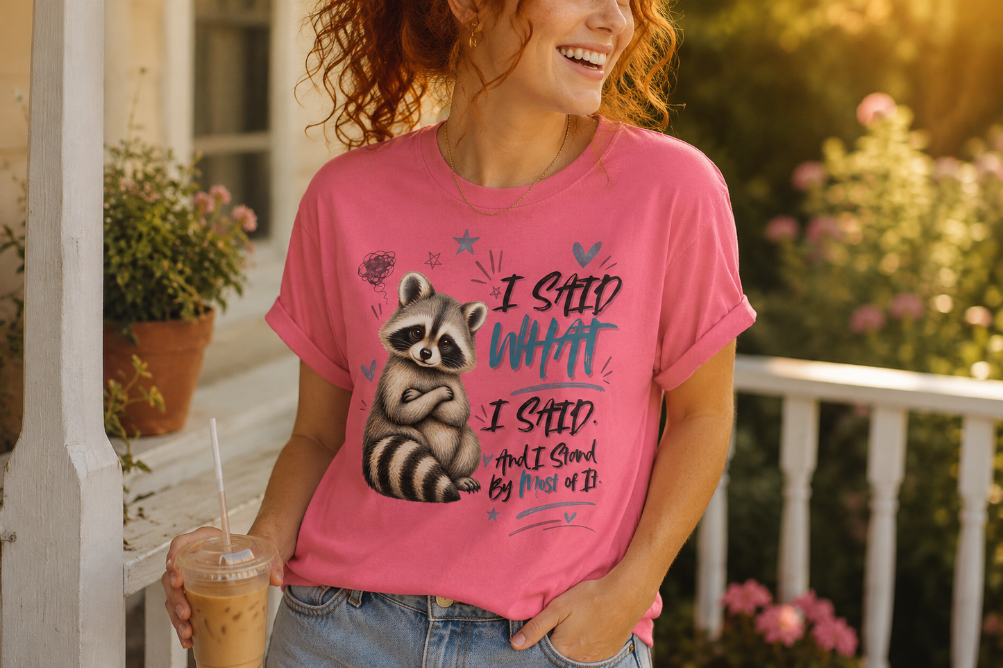 Raccoon  T-Shirt – I Said What I Said Funny Comfort Colors Shirt
