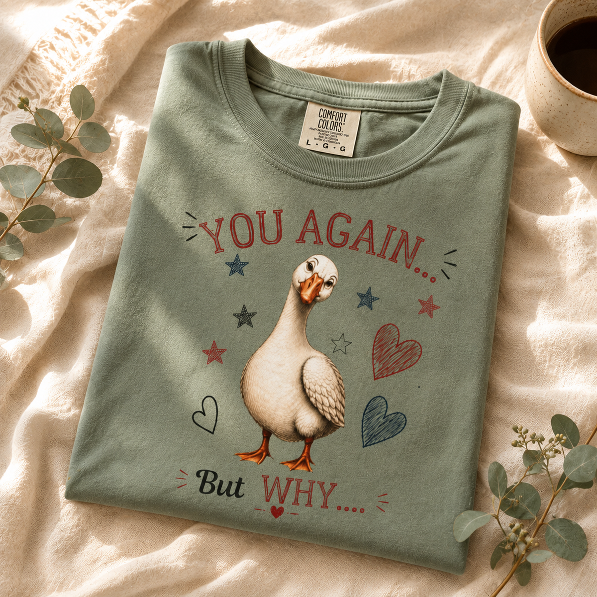 You Again But Why Goose T-Shirt – Funny Cute Bird Graphic Tee