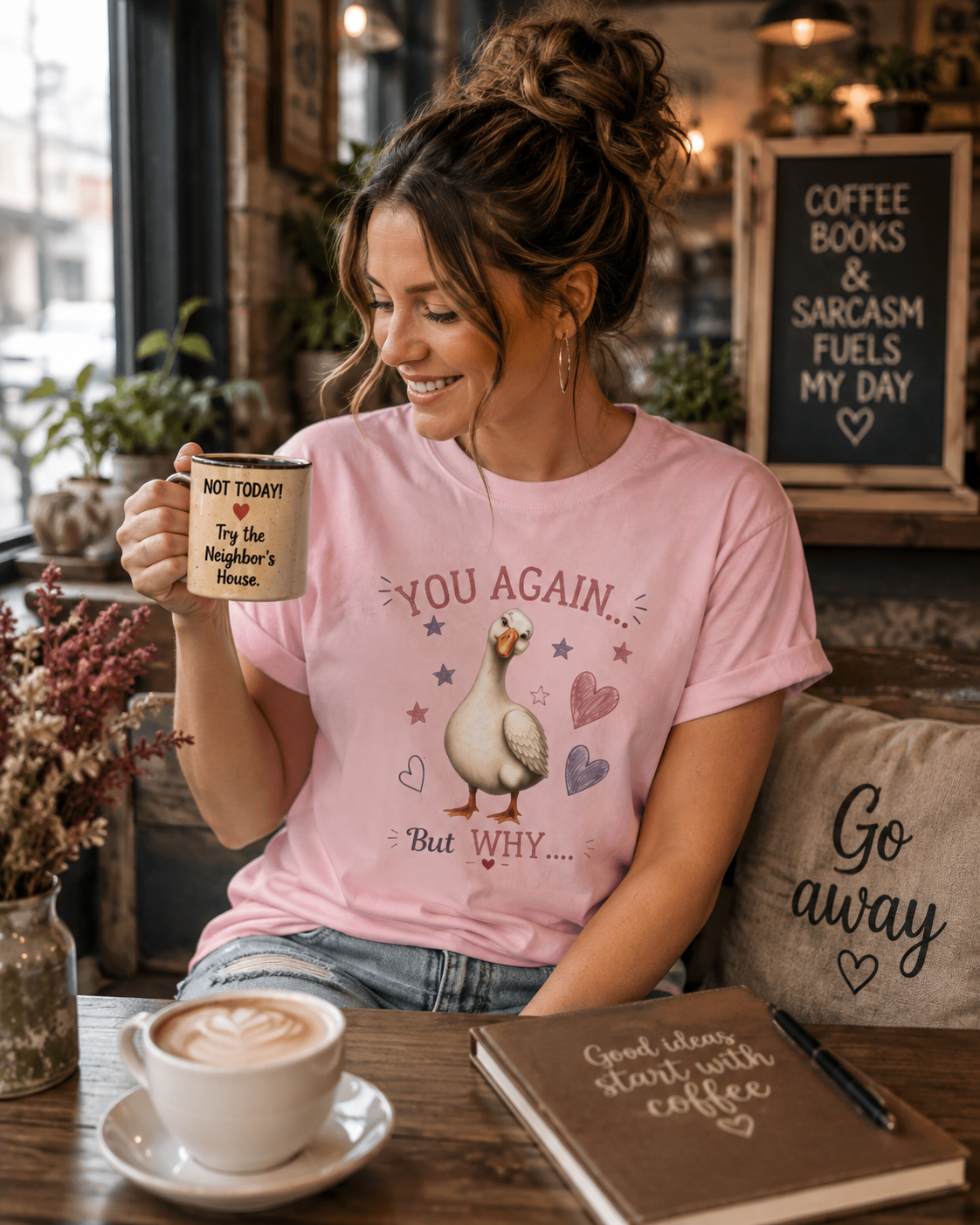 You Again But Why Goose T-Shirt – Funny Cute Bird Graphic Tee