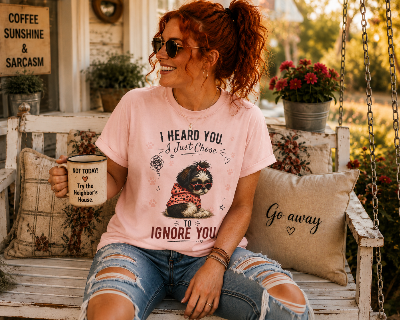 I Heard You. I Just Chose to Ignore You.™ T-Shirt – Funny Shih Tzu Sarcastic Tee | AttiTudies™