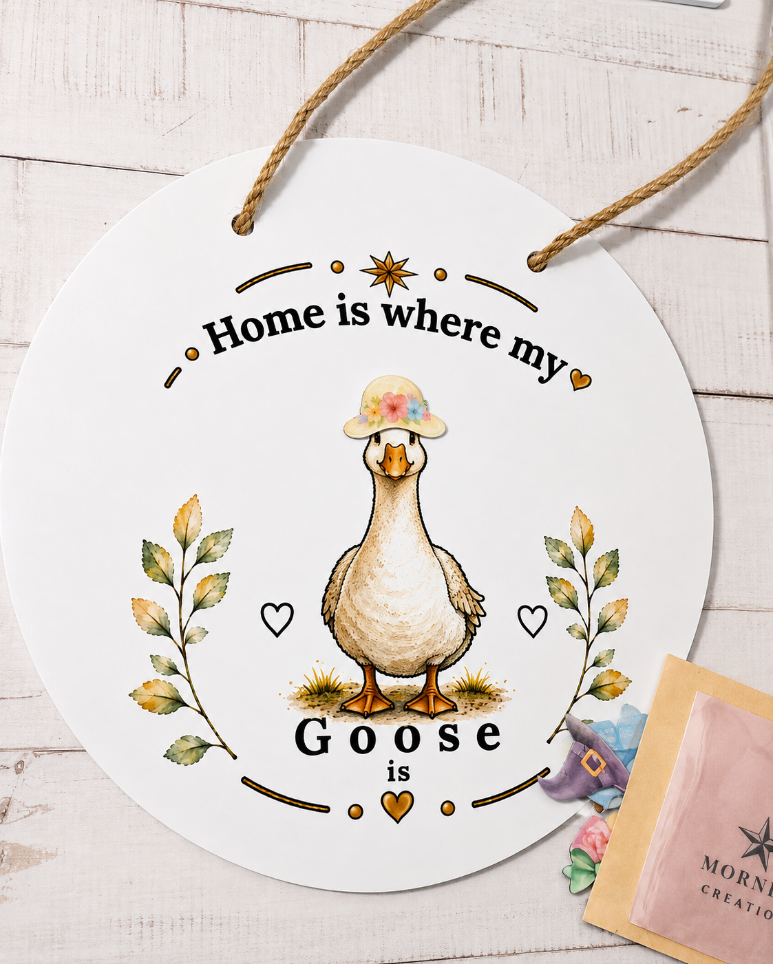 Home Is Where My Goose Is – Interchangeable Seasonal Hat Sign