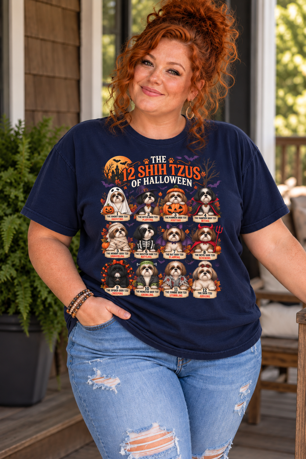 The 12 Shih Tzus of Halloween – Comfort Colors Shih Tzu T-Shirt
