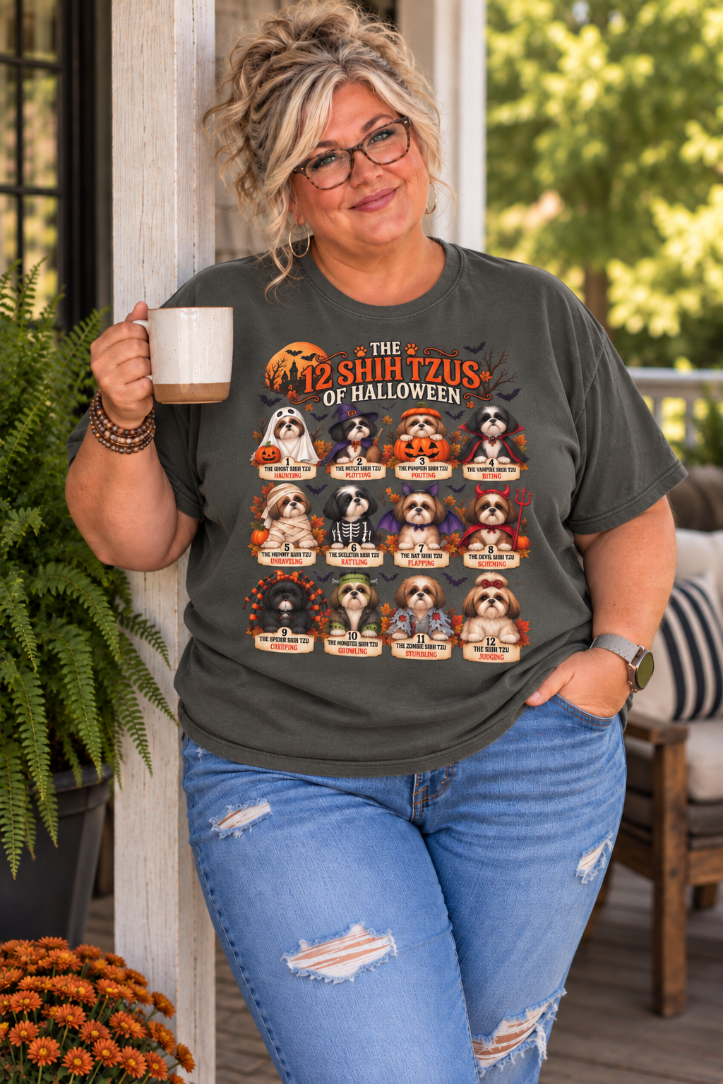 The 12 Shih Tzus of Halloween – Comfort Colors Shih Tzu T-Shirt