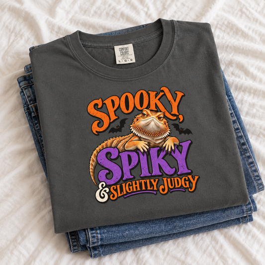 Spooky, Spiky & Slightly Judgy Bearded Dragon Halloween T-Shirt