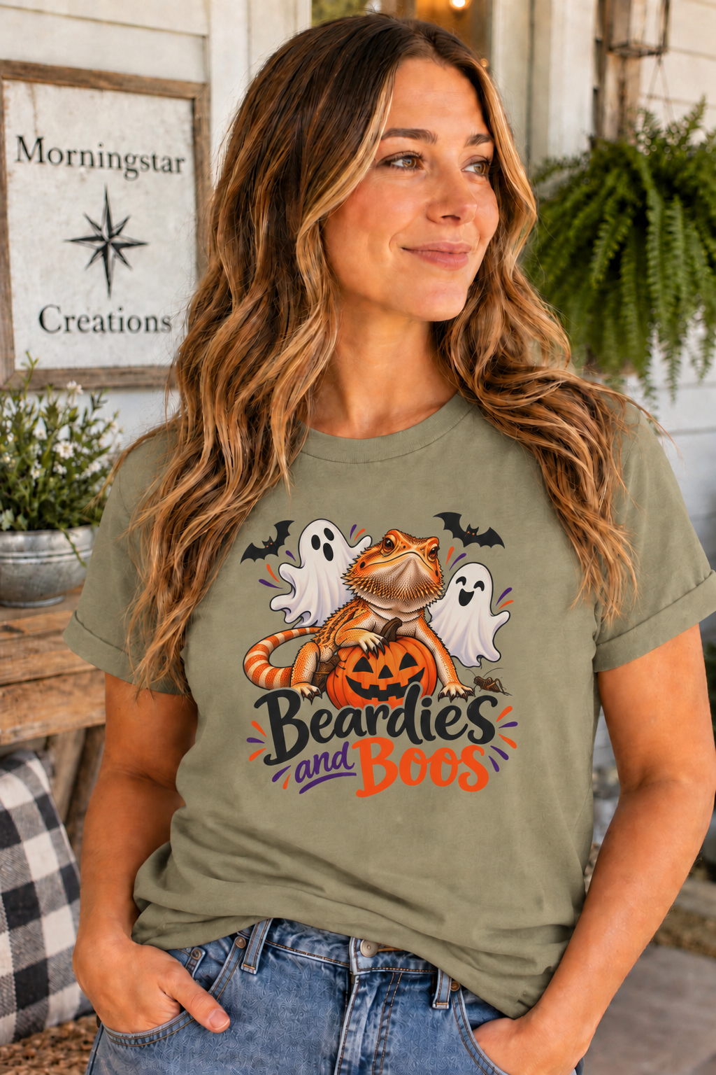 Beardies & Boos T-Shirt – Halloween Bearded Dragon Comfort Colors Tee