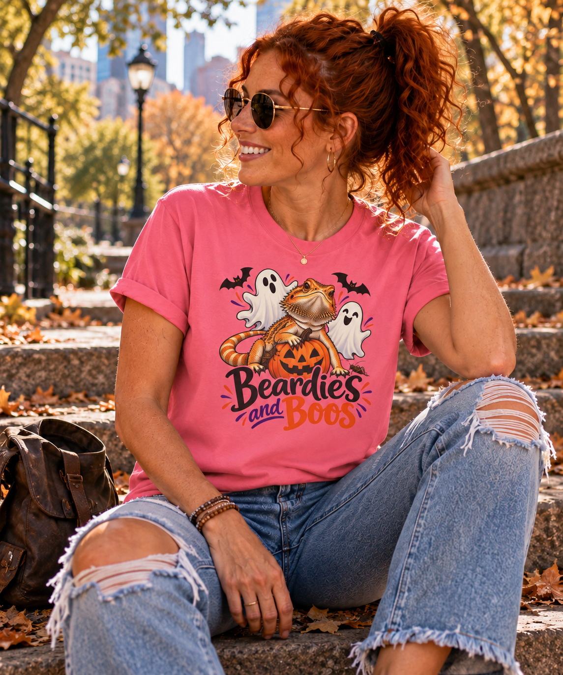 Beardies & Boos T-Shirt – Halloween Bearded Dragon Comfort Colors Tee