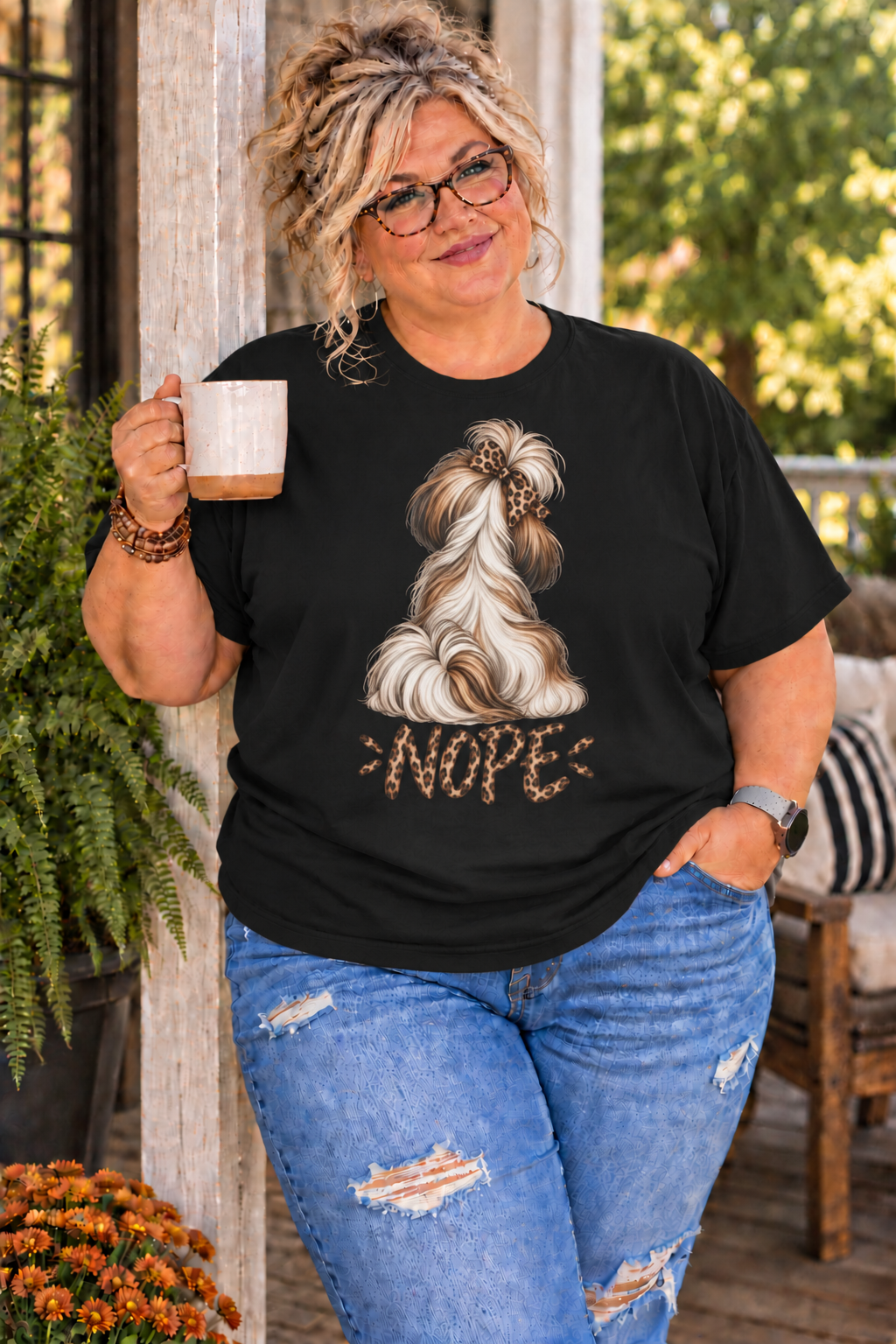 NOPE Shih Tzu Shirt – Leopard Print AttiTudies Tee
