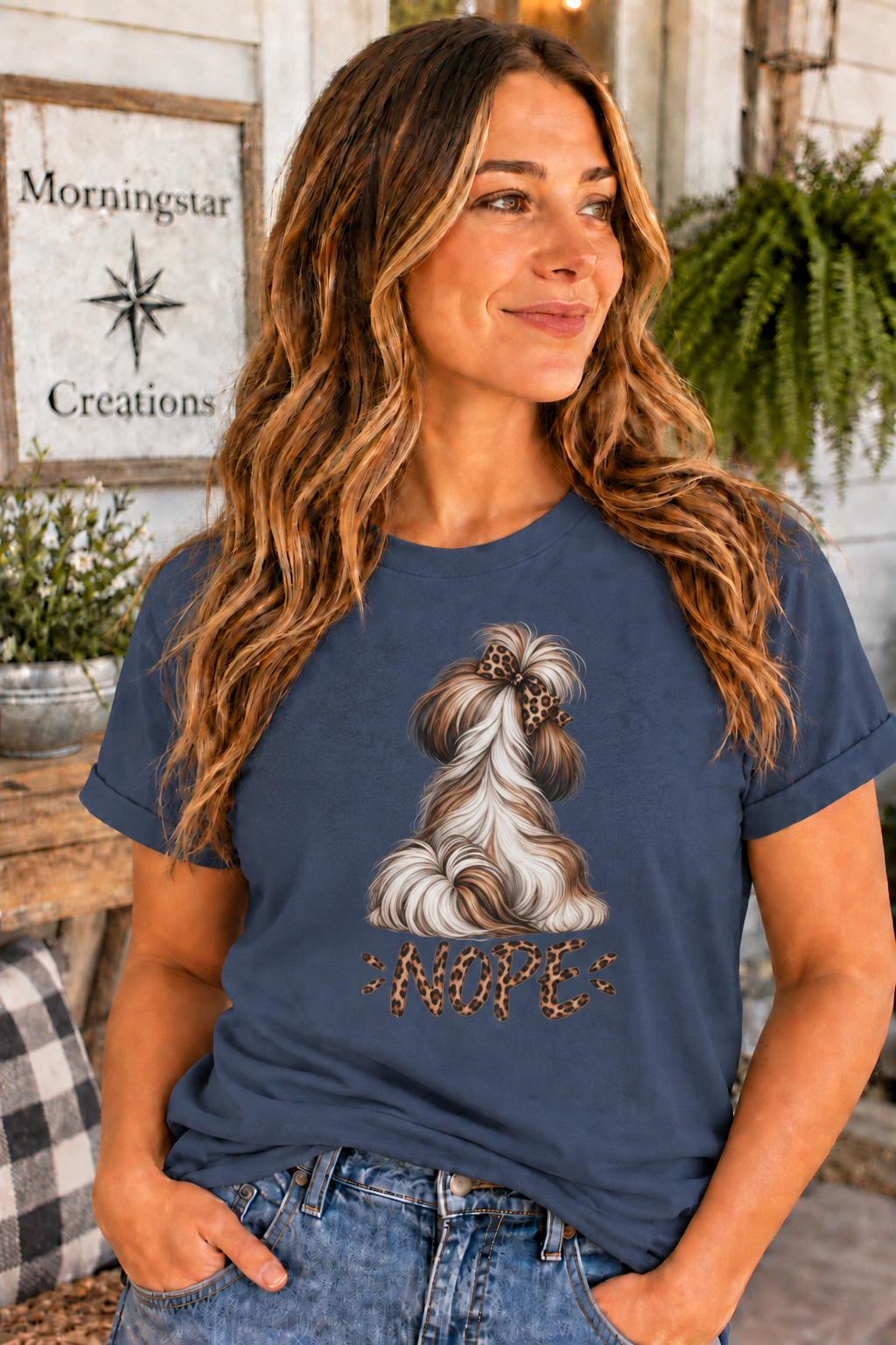 NOPE Shih Tzu Shirt – Leopard Print AttiTudies Tee